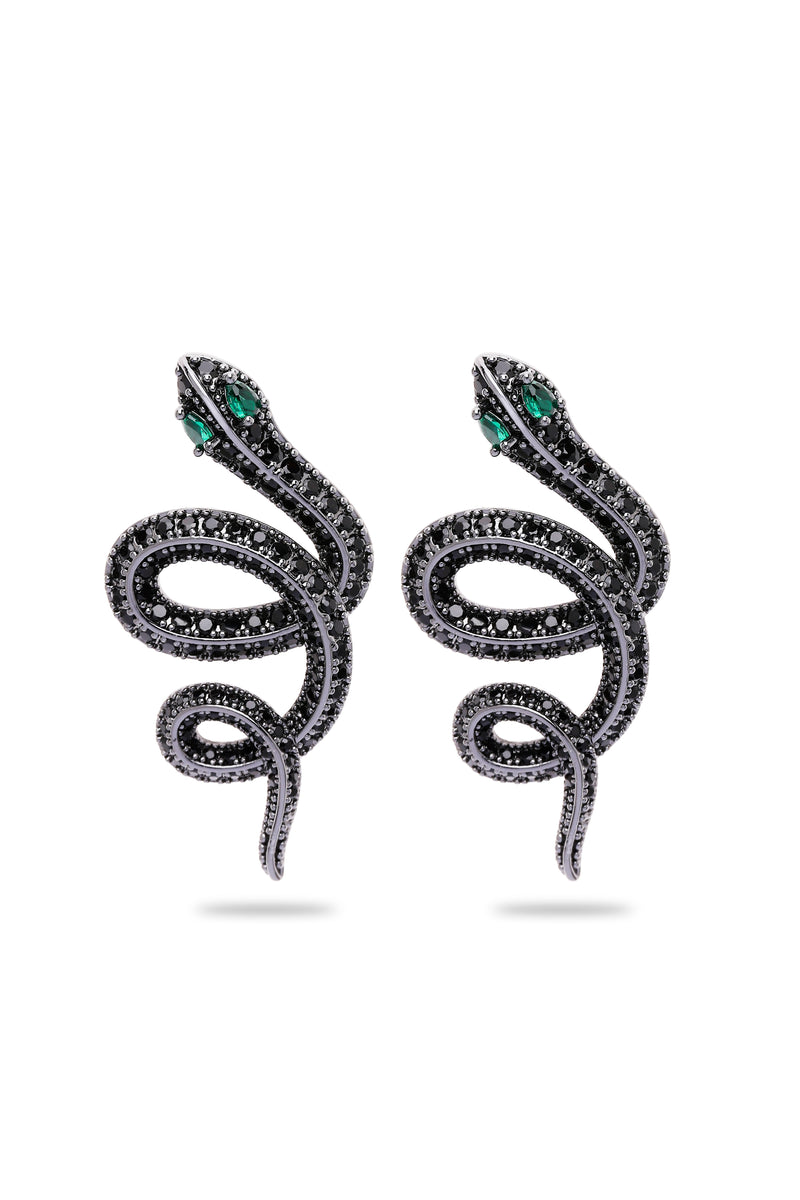 Black Serpent Earrings