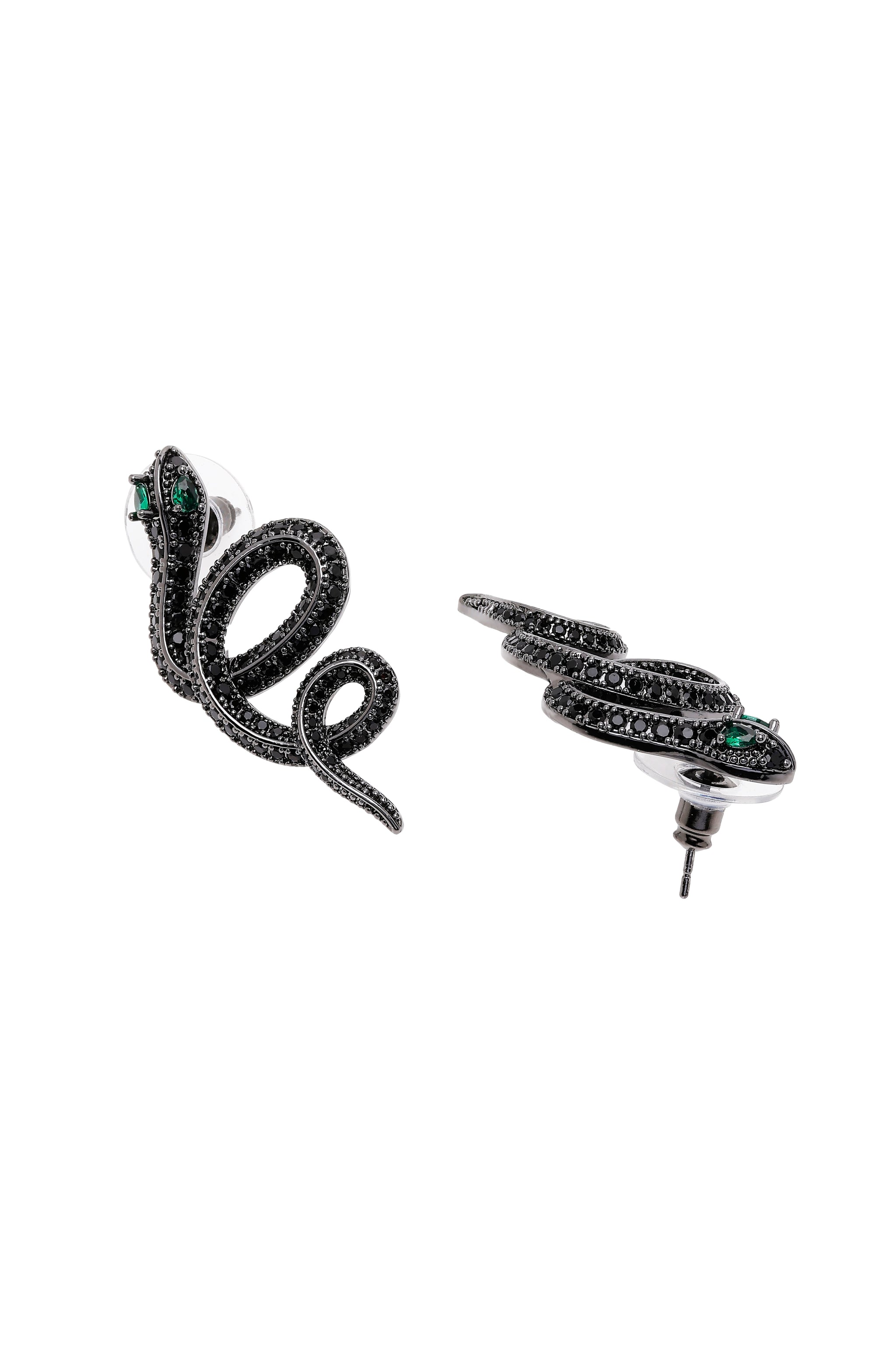 Black Serpent Earrings