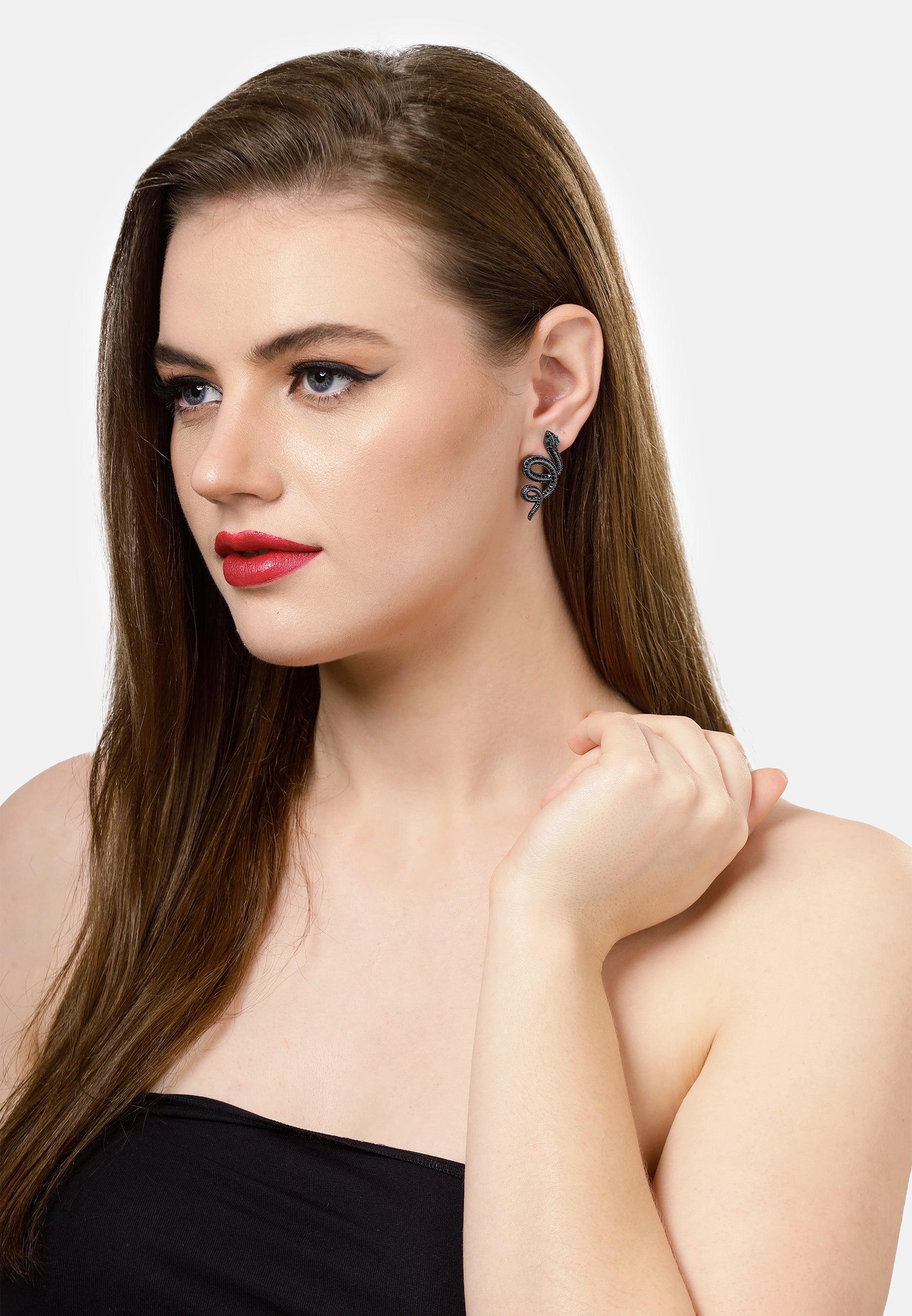 Black Serpent Earrings