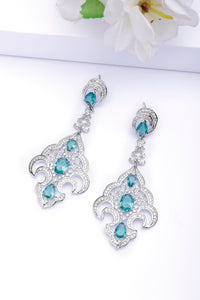 Contemporary Designer Green Drop Earrings