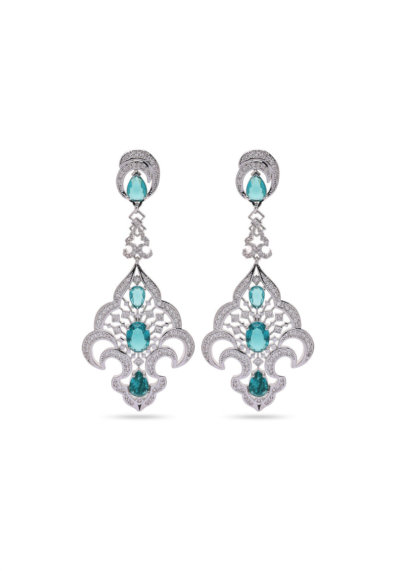 Contemporary Designer Green Drop Earrings