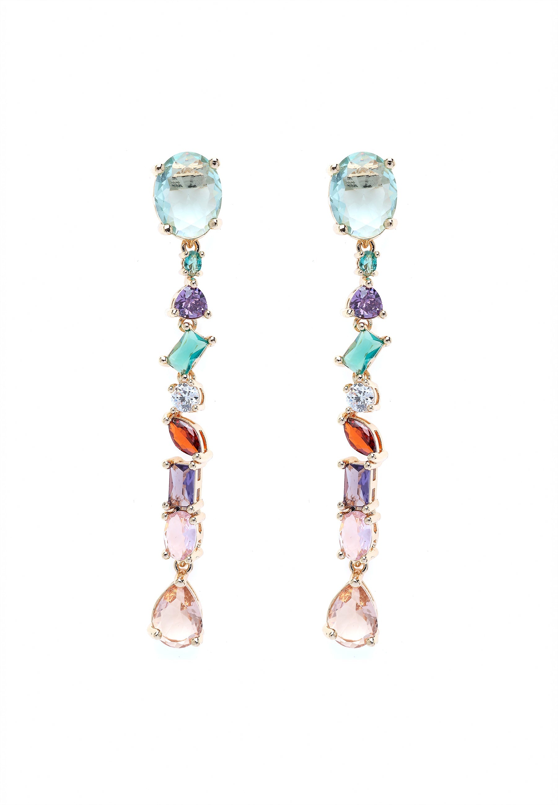 Multi-Colored Long Tassel Earrings