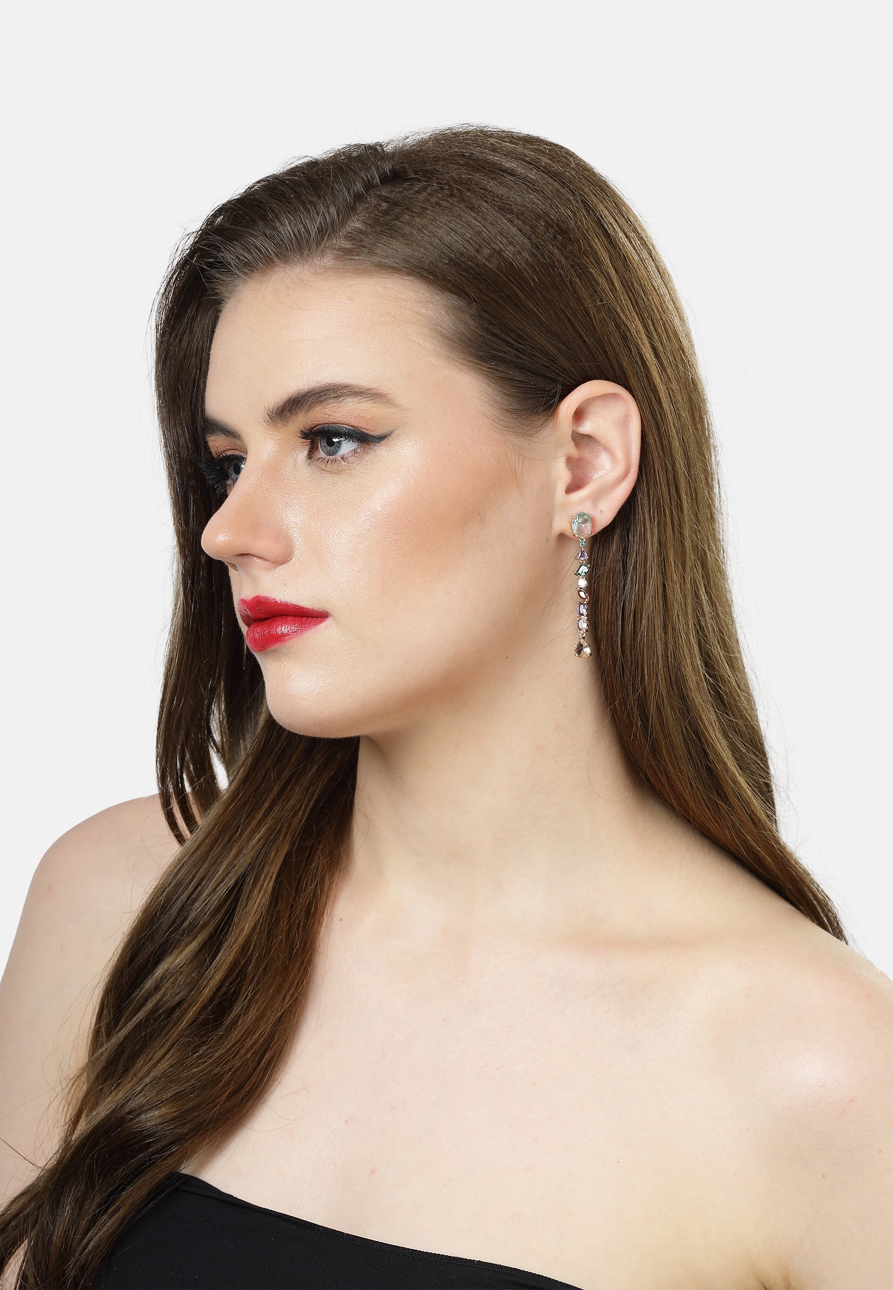 Multi-Colored Long Tassel Earrings