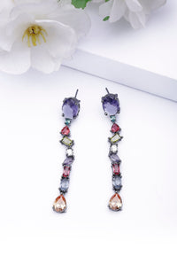 Multi-coloured Long Tassel Earrings