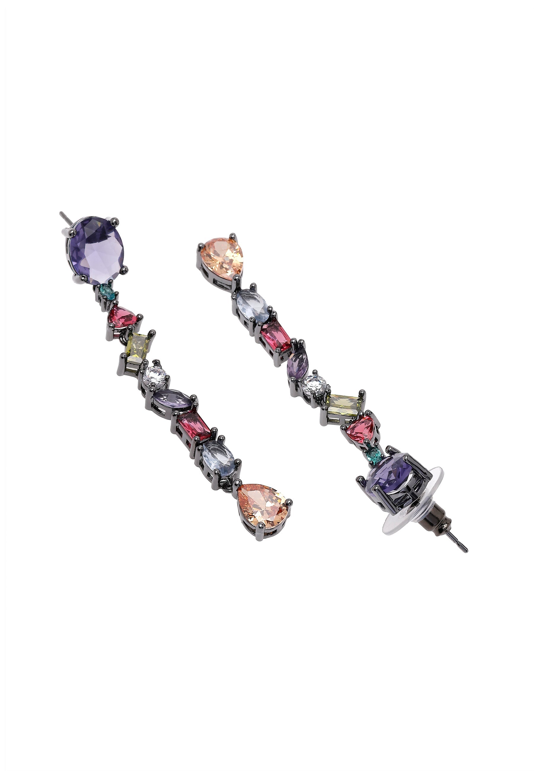 Multi-coloured Long Tassel Earrings