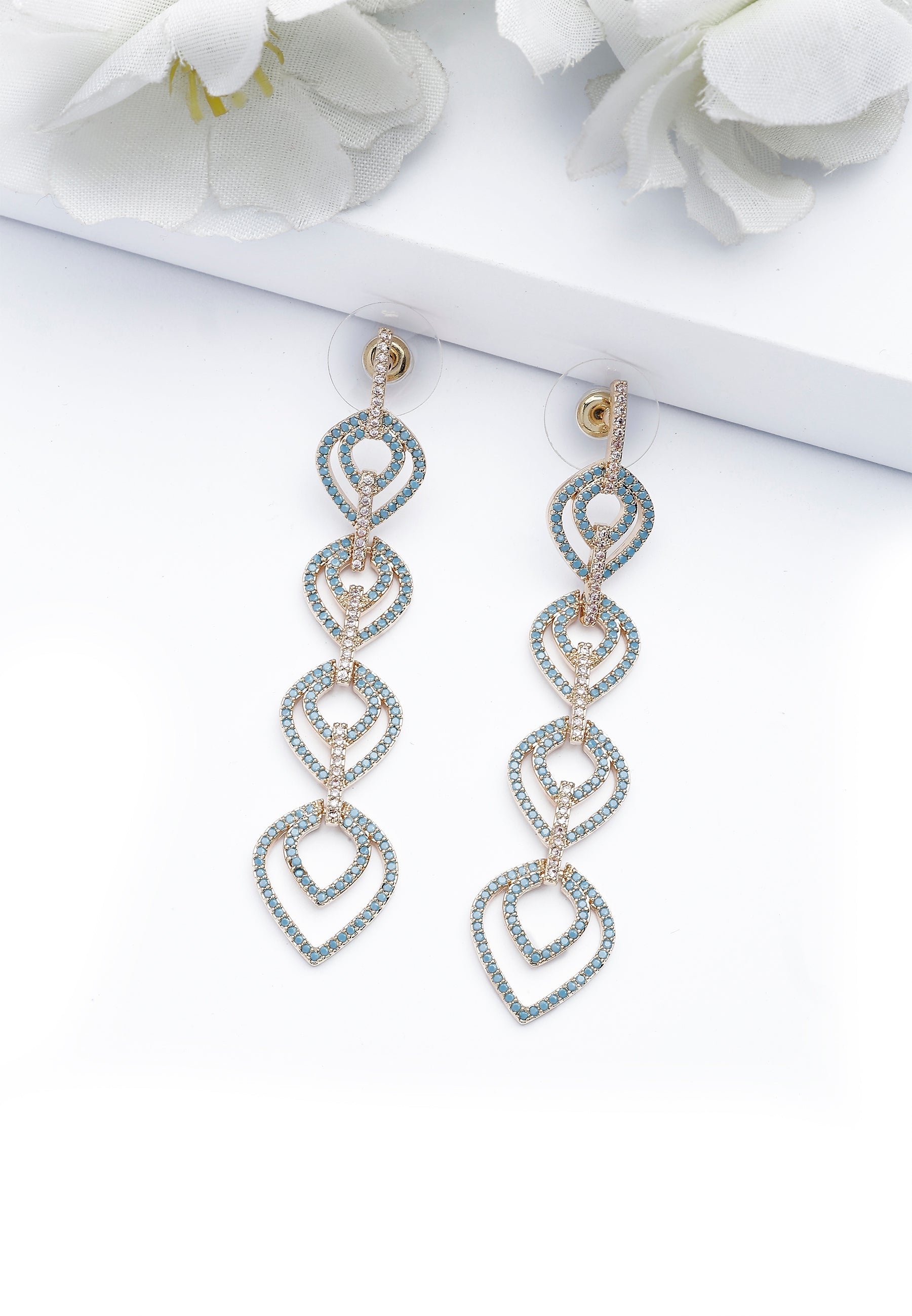 Turquoise Teardrop Dangle Earrings