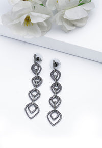 Purple Teardrop Dangle Earrings