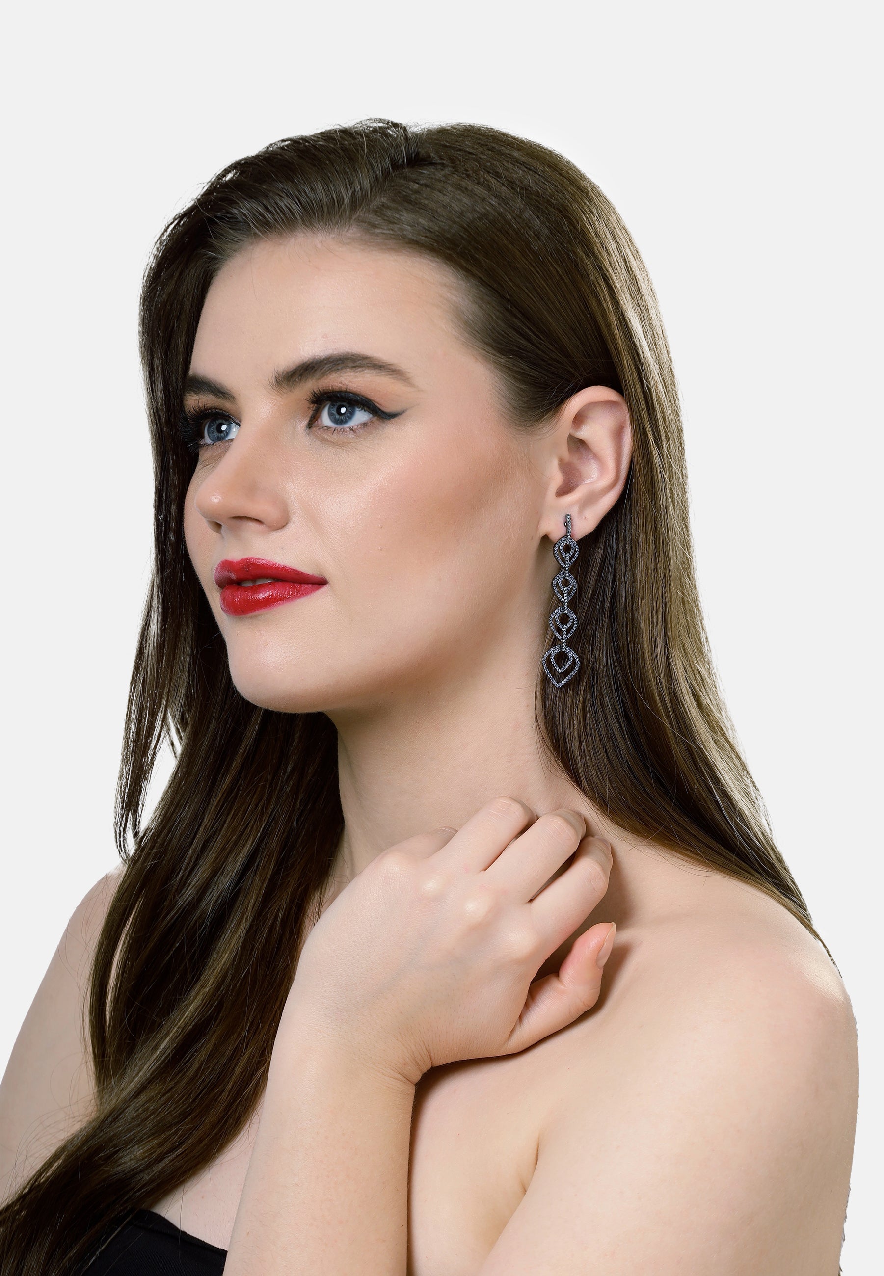 Purple Teardrop Dangle Earrings