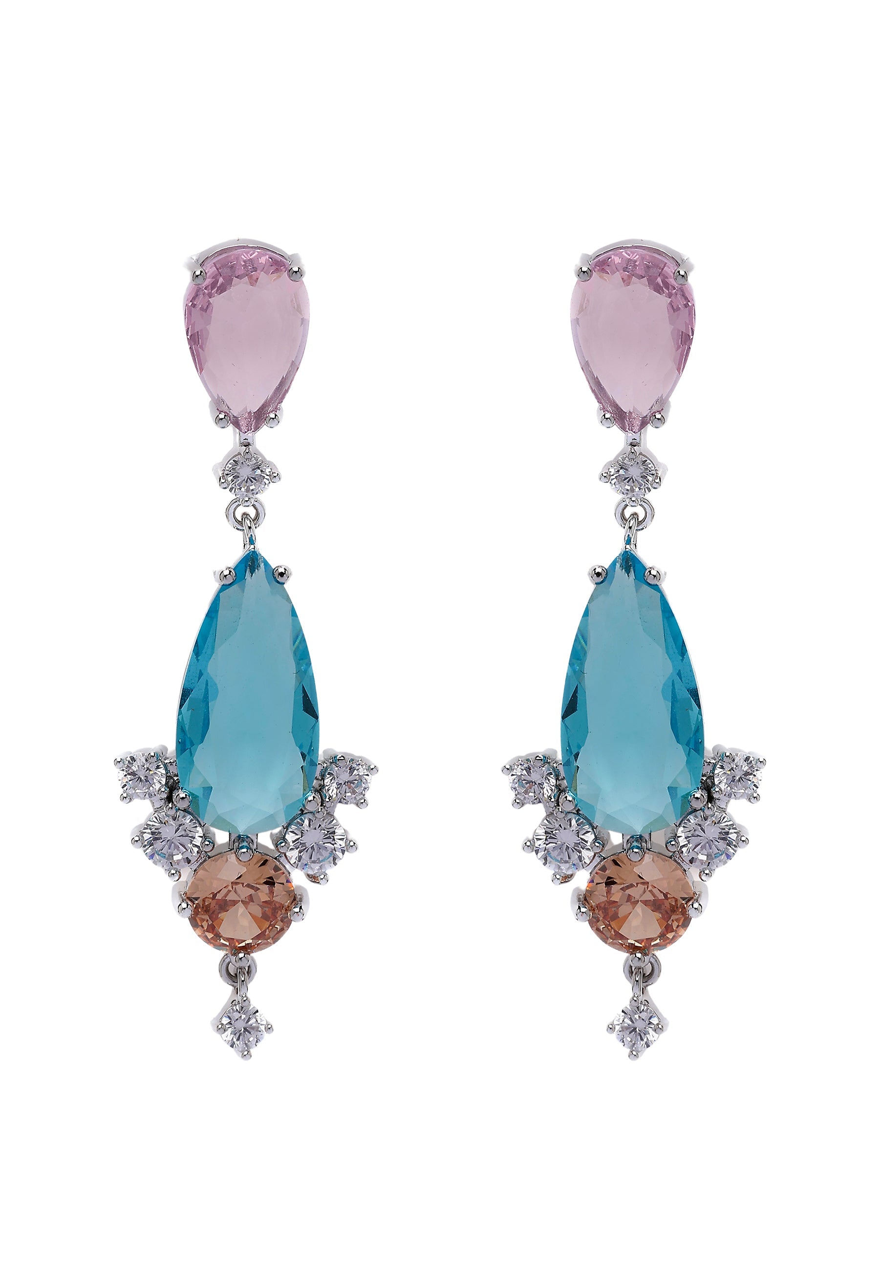 Multicolored Geometric Drop Earrings