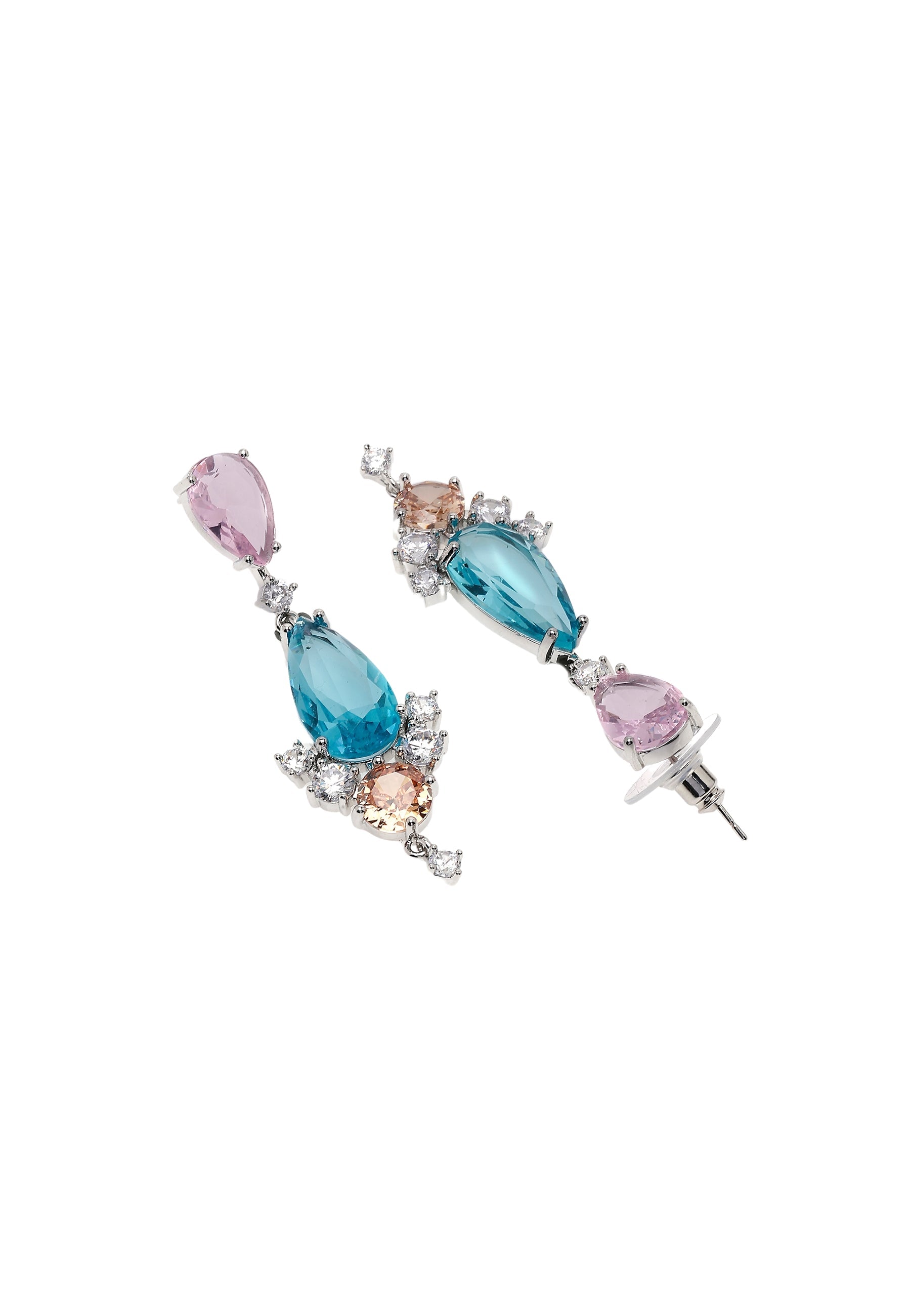 Multicolored Geometric Drop Earrings