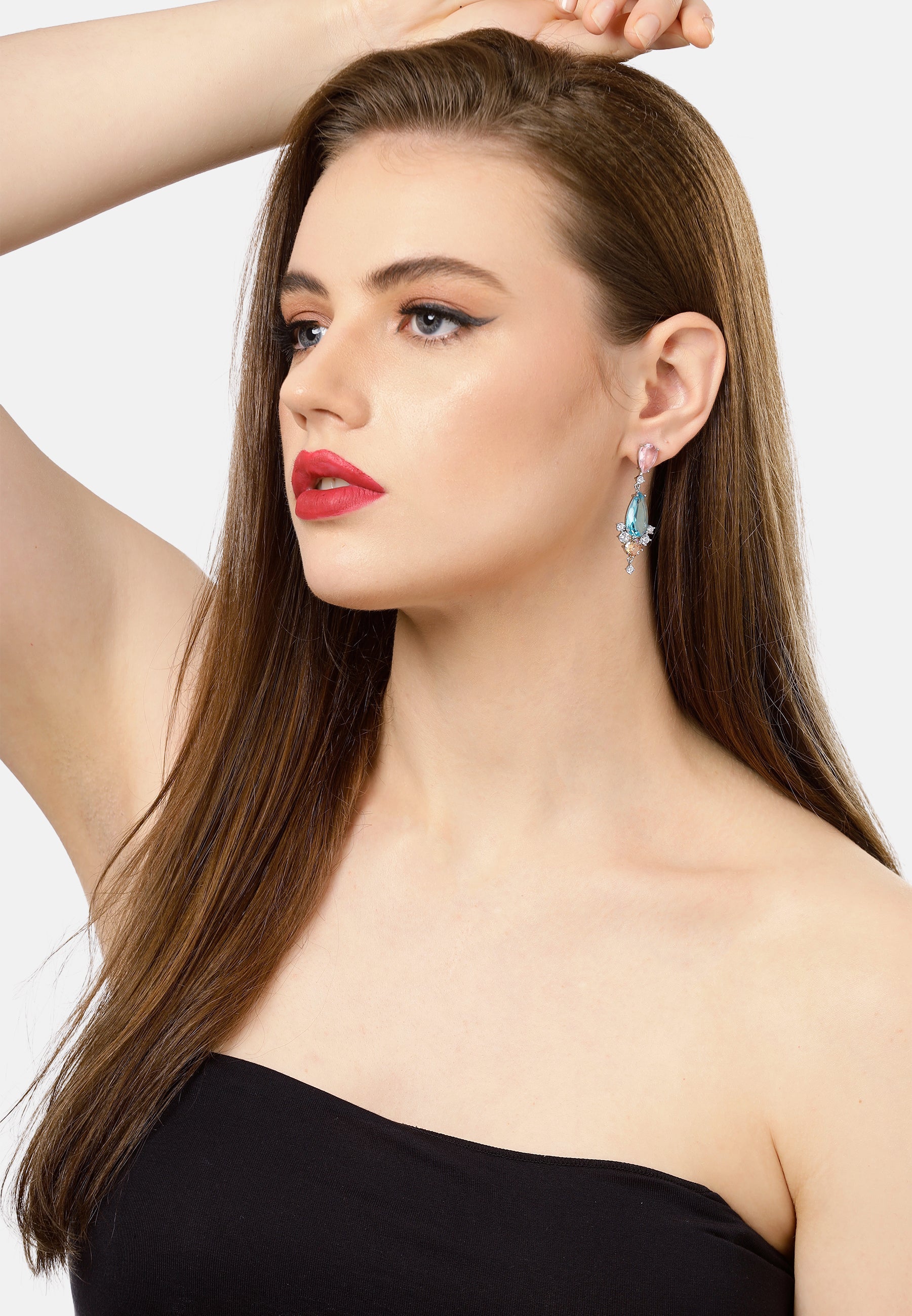 Multicolored Geometric Drop Earrings