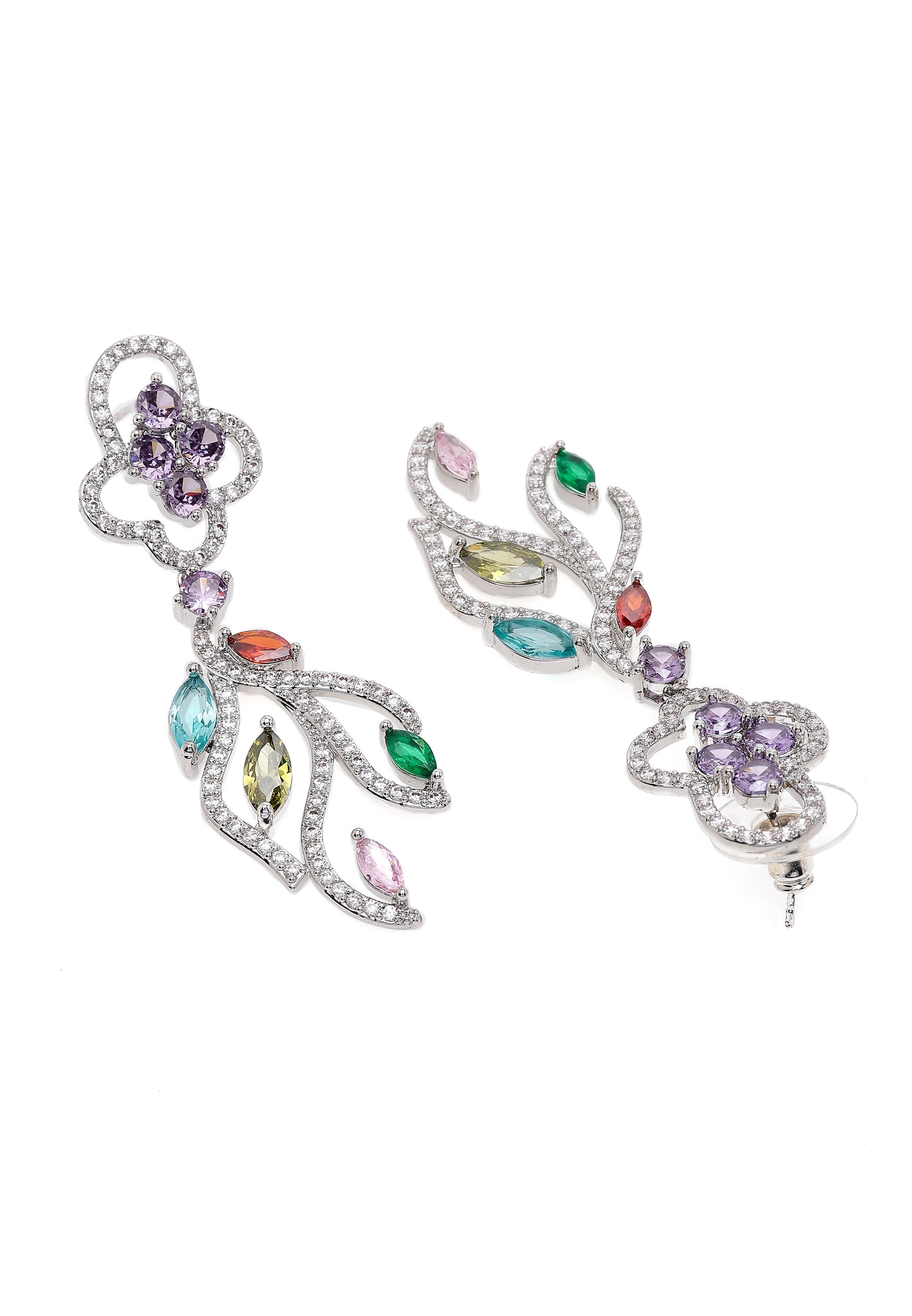 Multicolored Modern Floral Dangle earrings