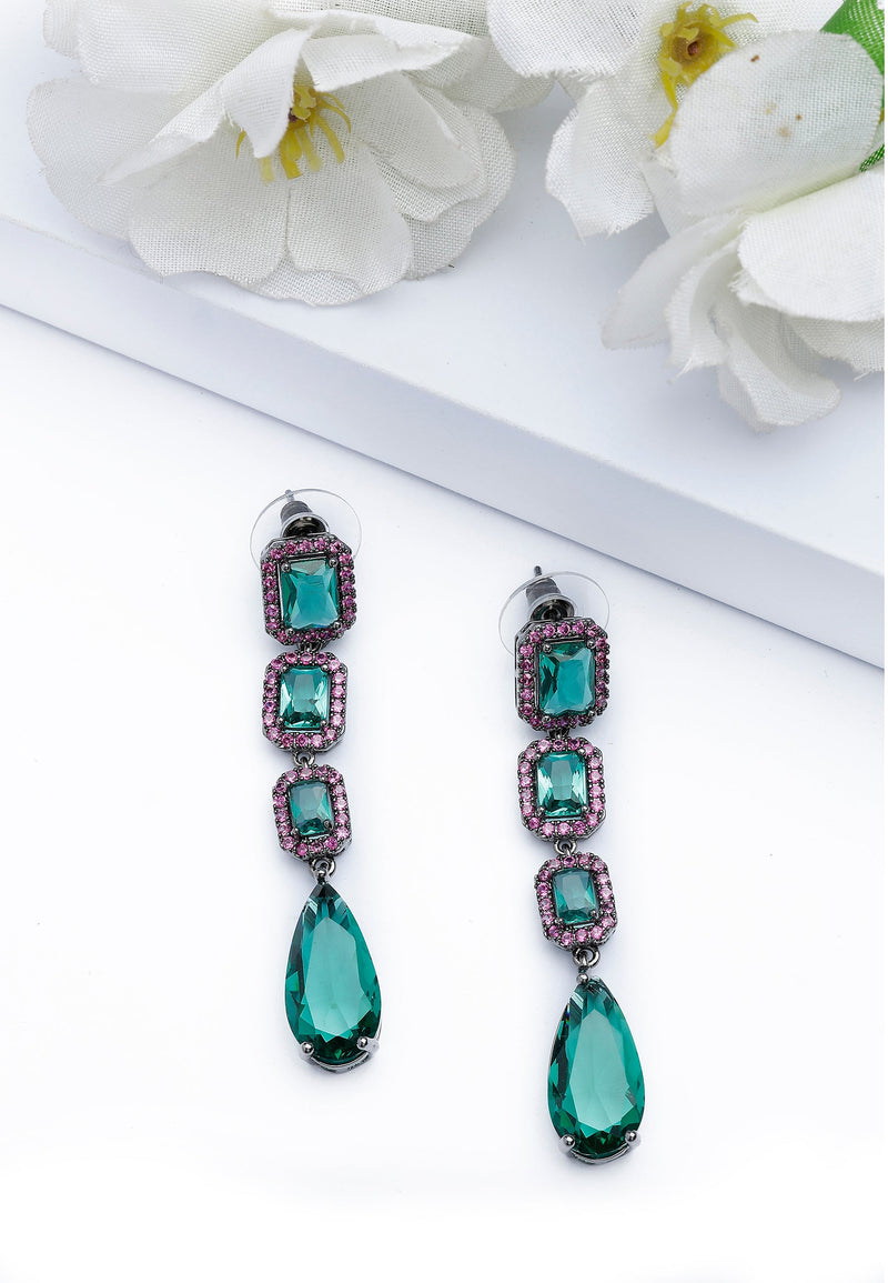 Boucles d'oreilles pendantes géométriques