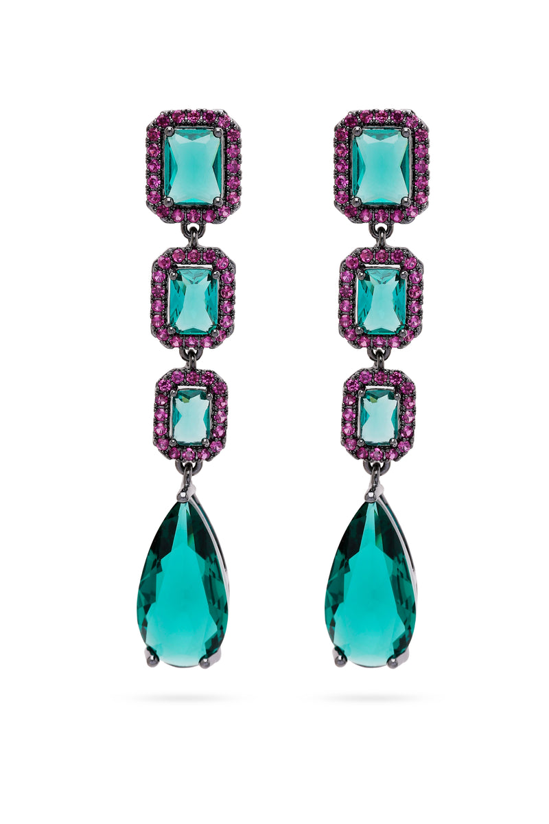 Boucles d'oreilles pendantes géométriques