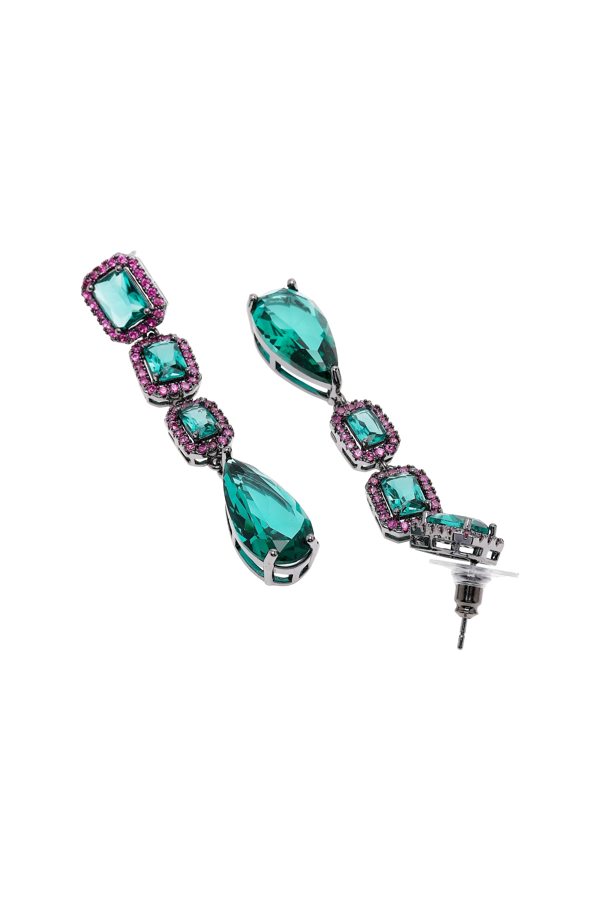 Boucles d'oreilles pendantes géométriques