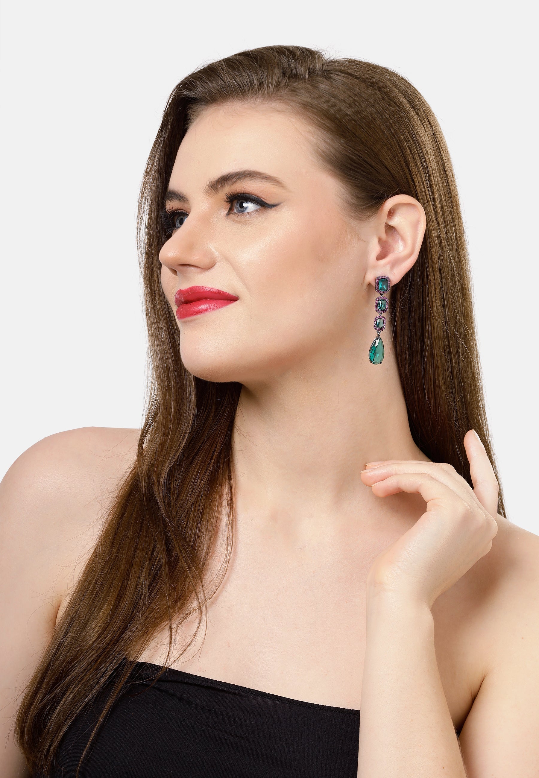 Boucles d'oreilles pendantes géométriques