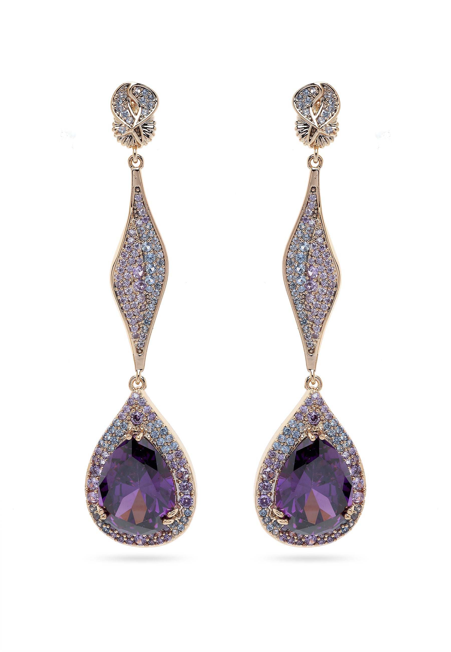 Gleaming Long Dangle Earrings