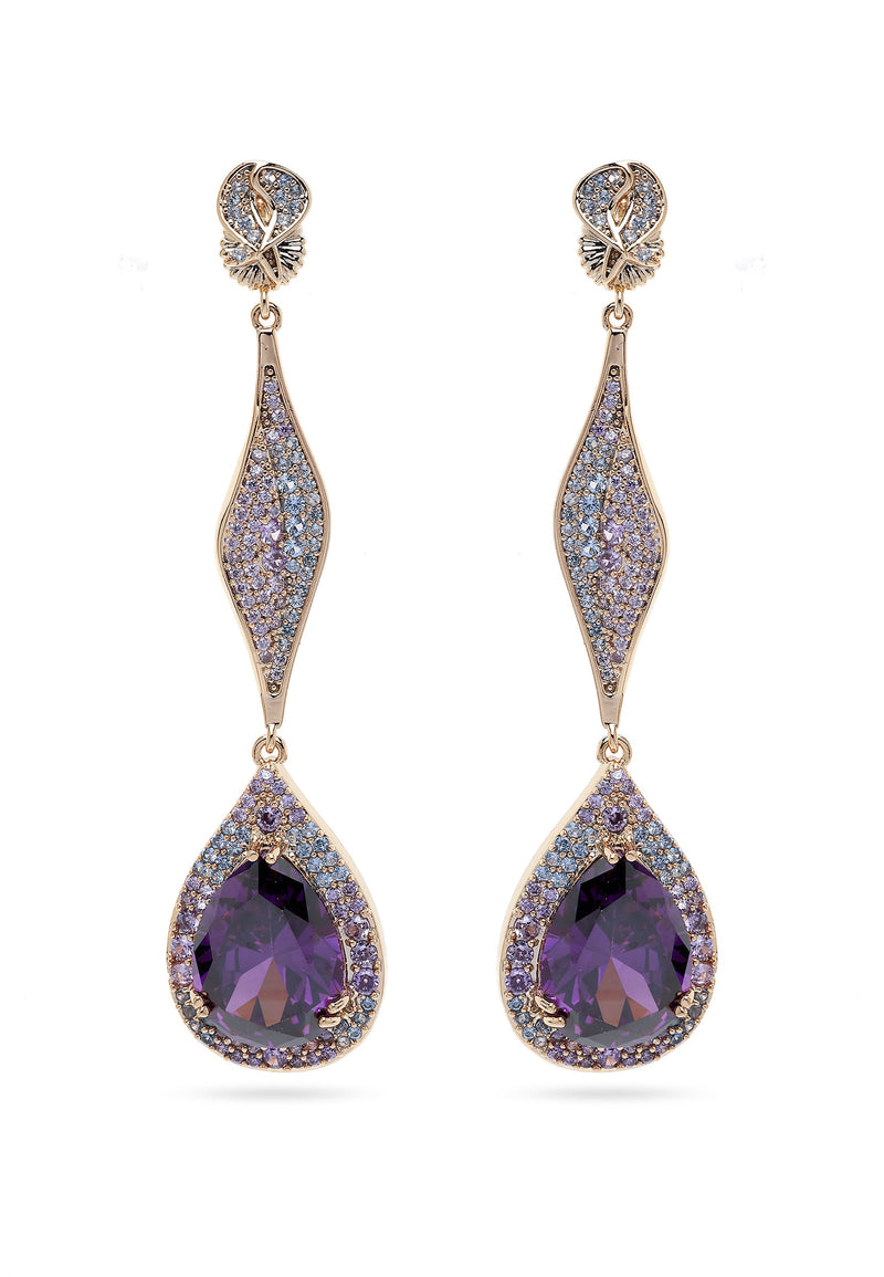 Boucles d'oreilles pendantes longues et brillantes