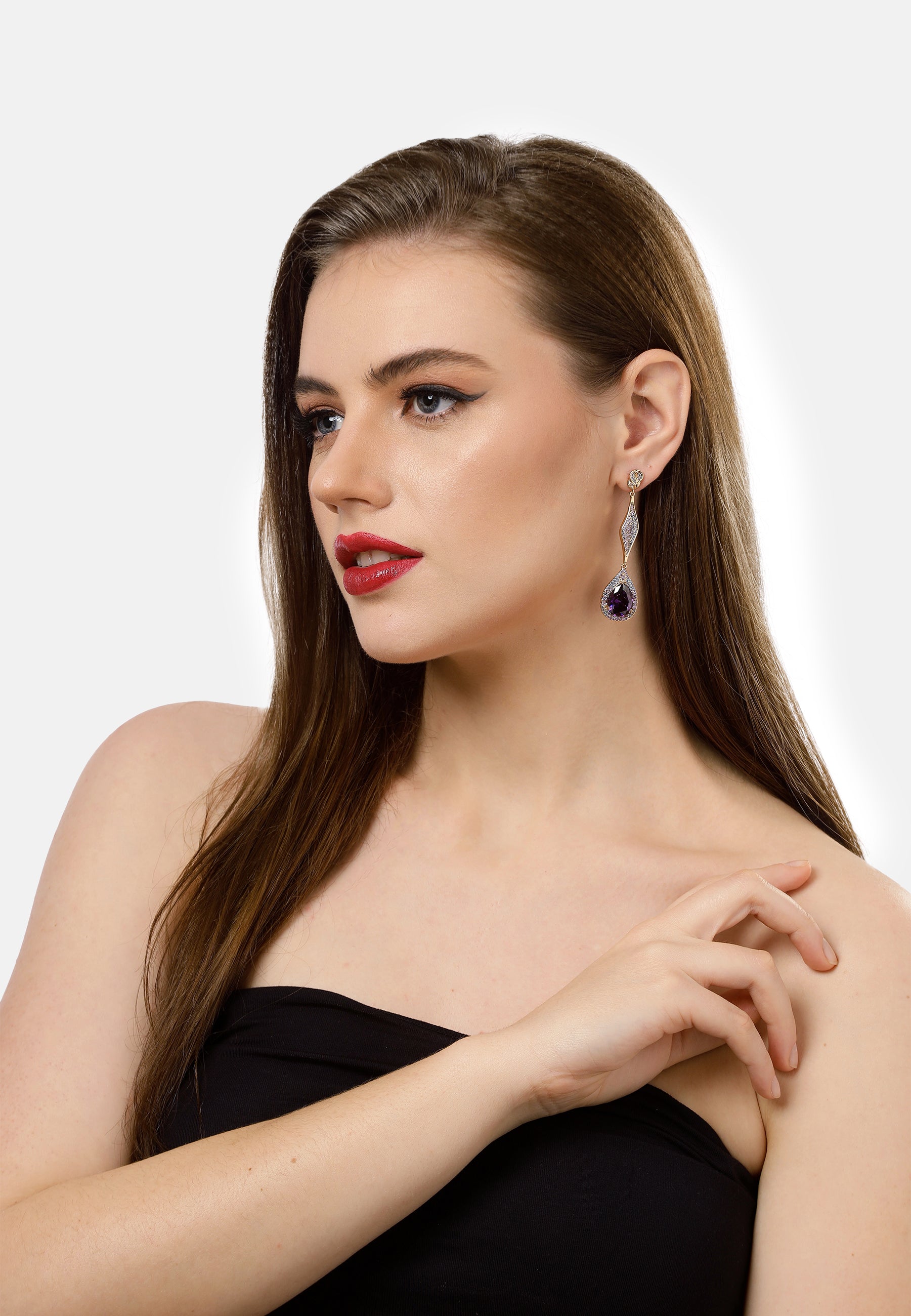 Gleaming Long Dangle Earrings