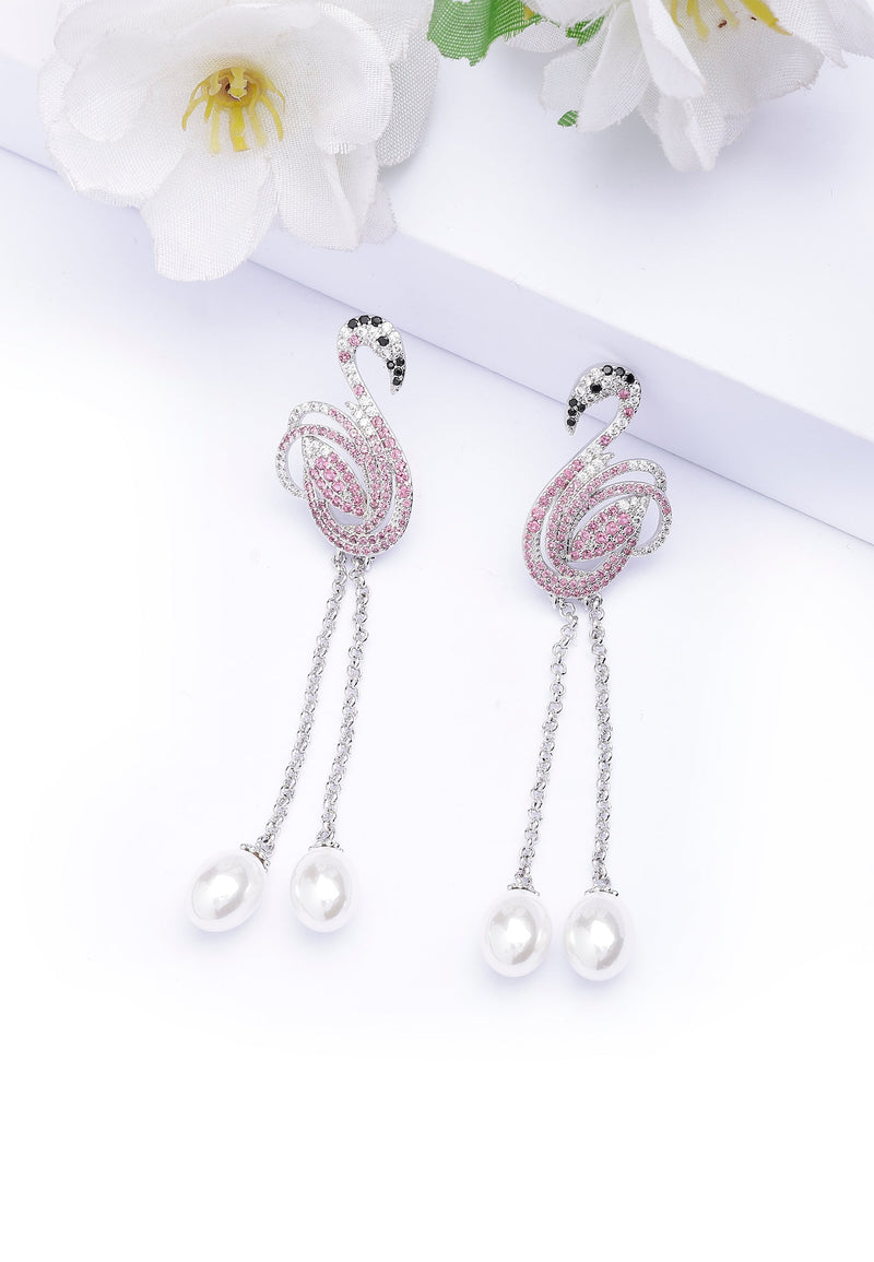 Cute Swan Drop Earrings