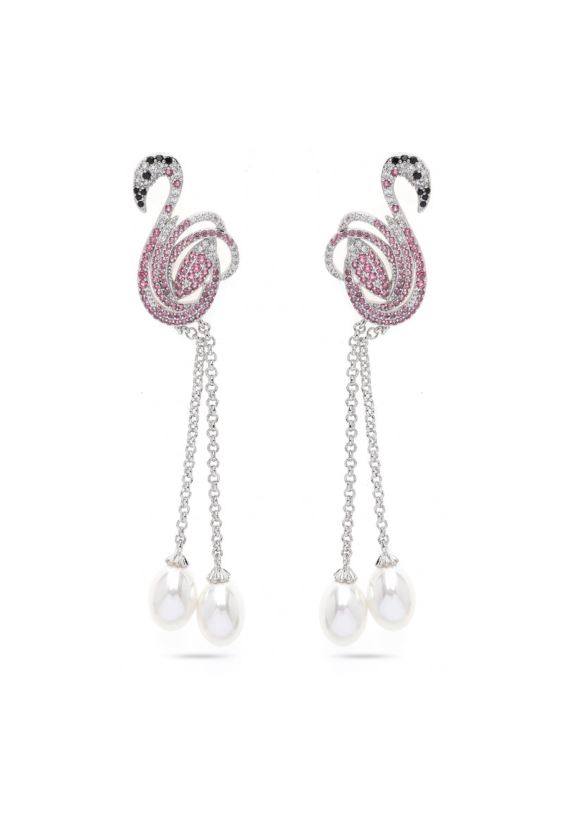 Cute Swan Drop Earrings