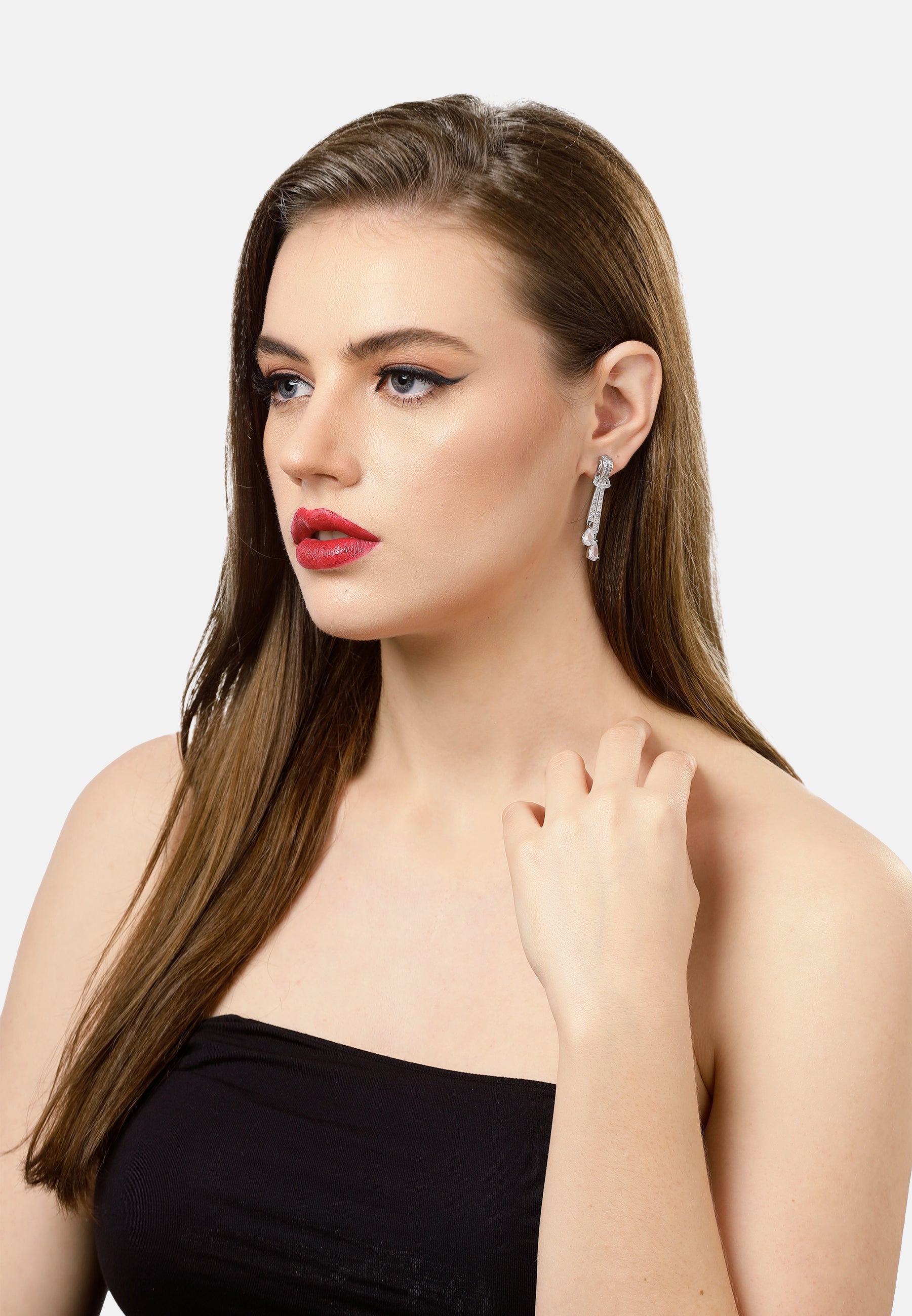 Silver Knot Dangle Earrings