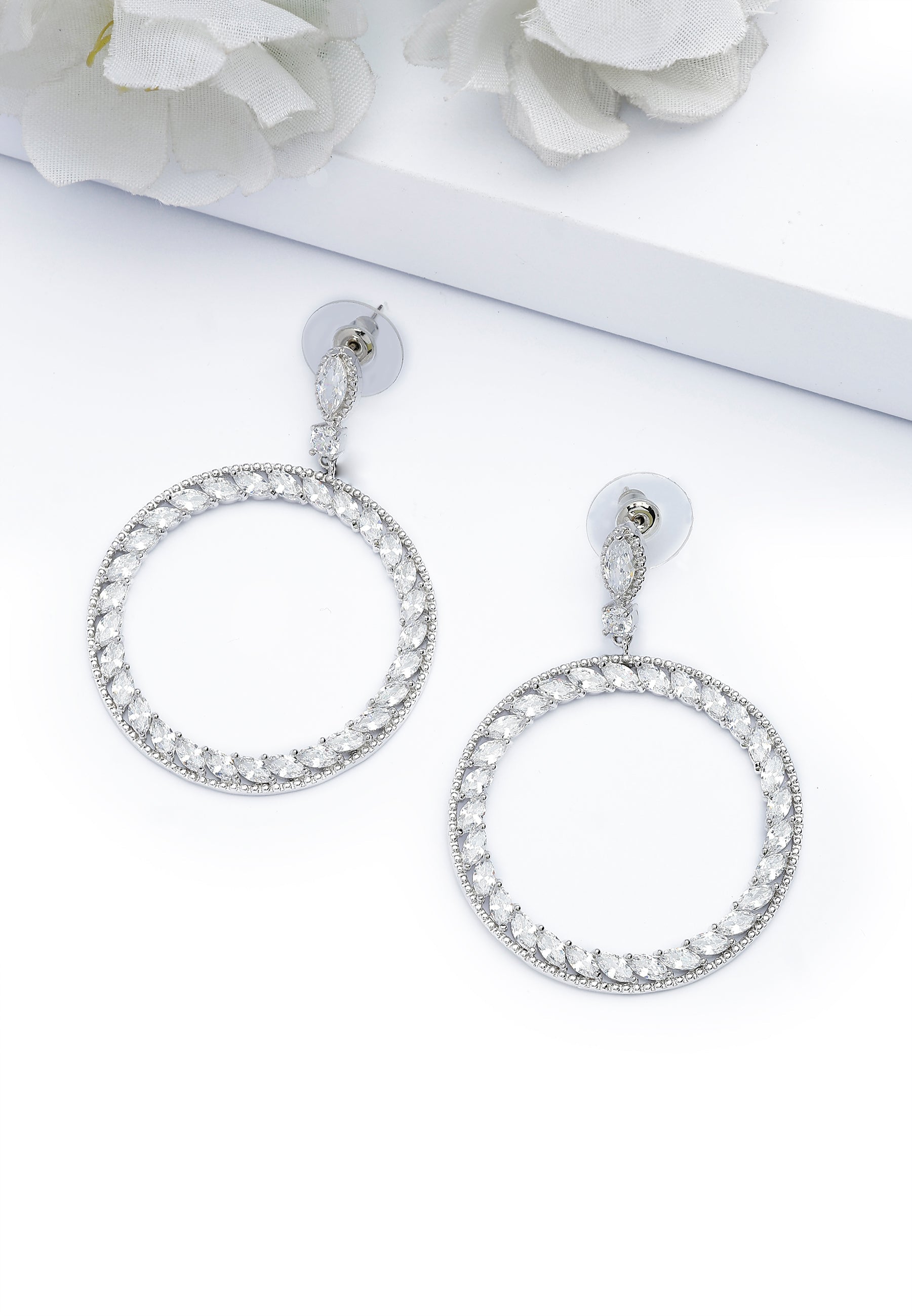 Dazzling Hoop Drop Earrings