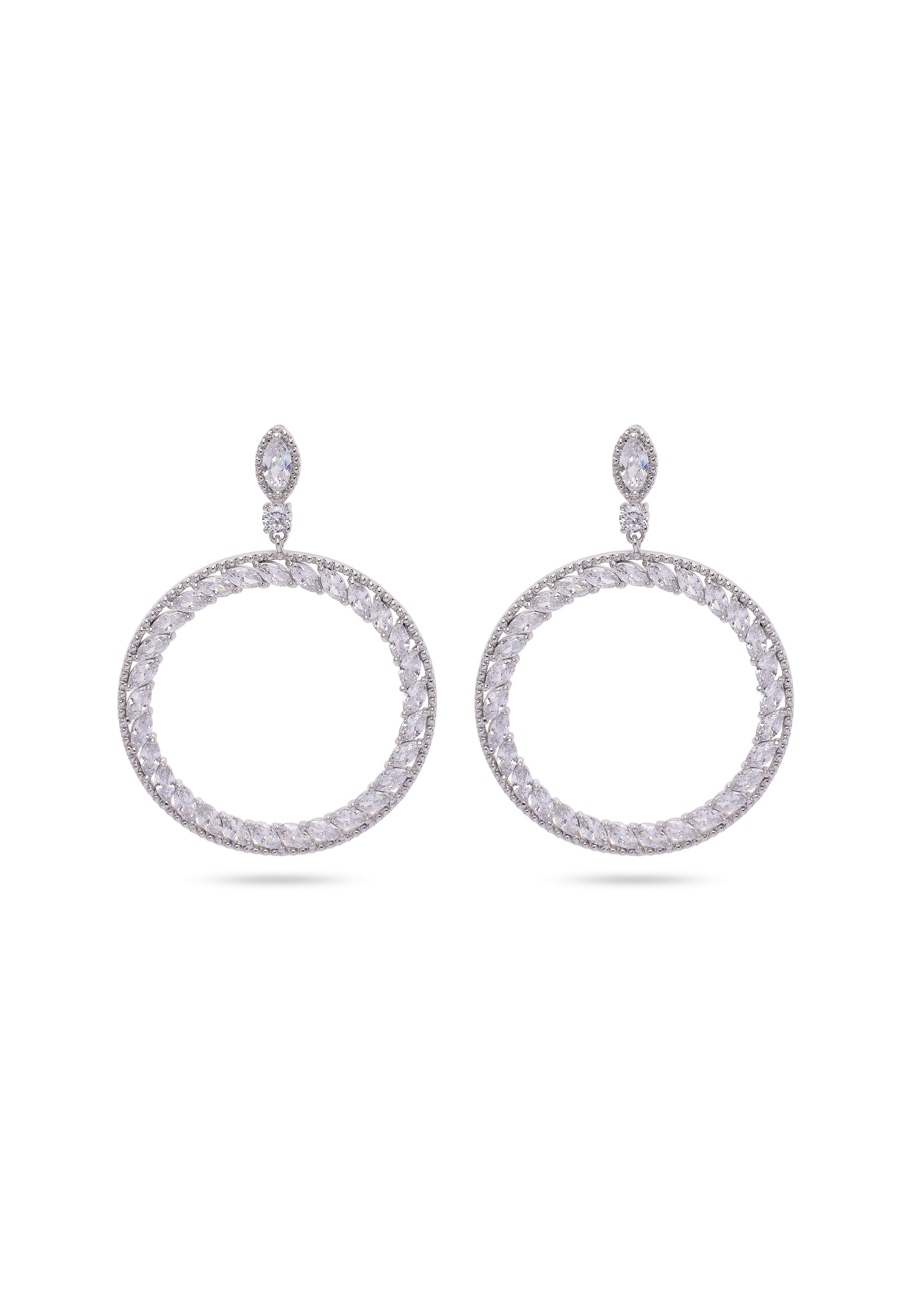 Dazzling Hoop Drop Earrings