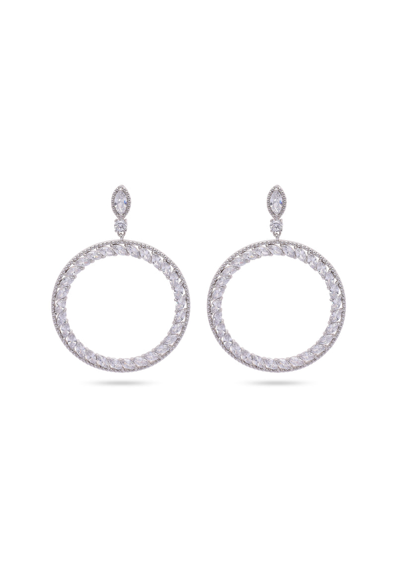 Dazzling Hoop Drop Earrings