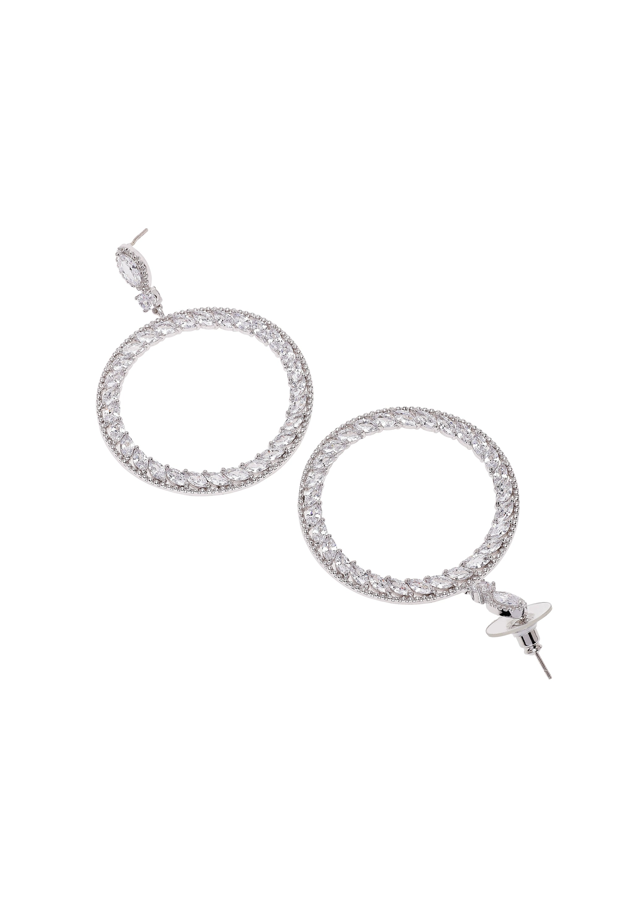 Dazzling Hoop Drop Earrings