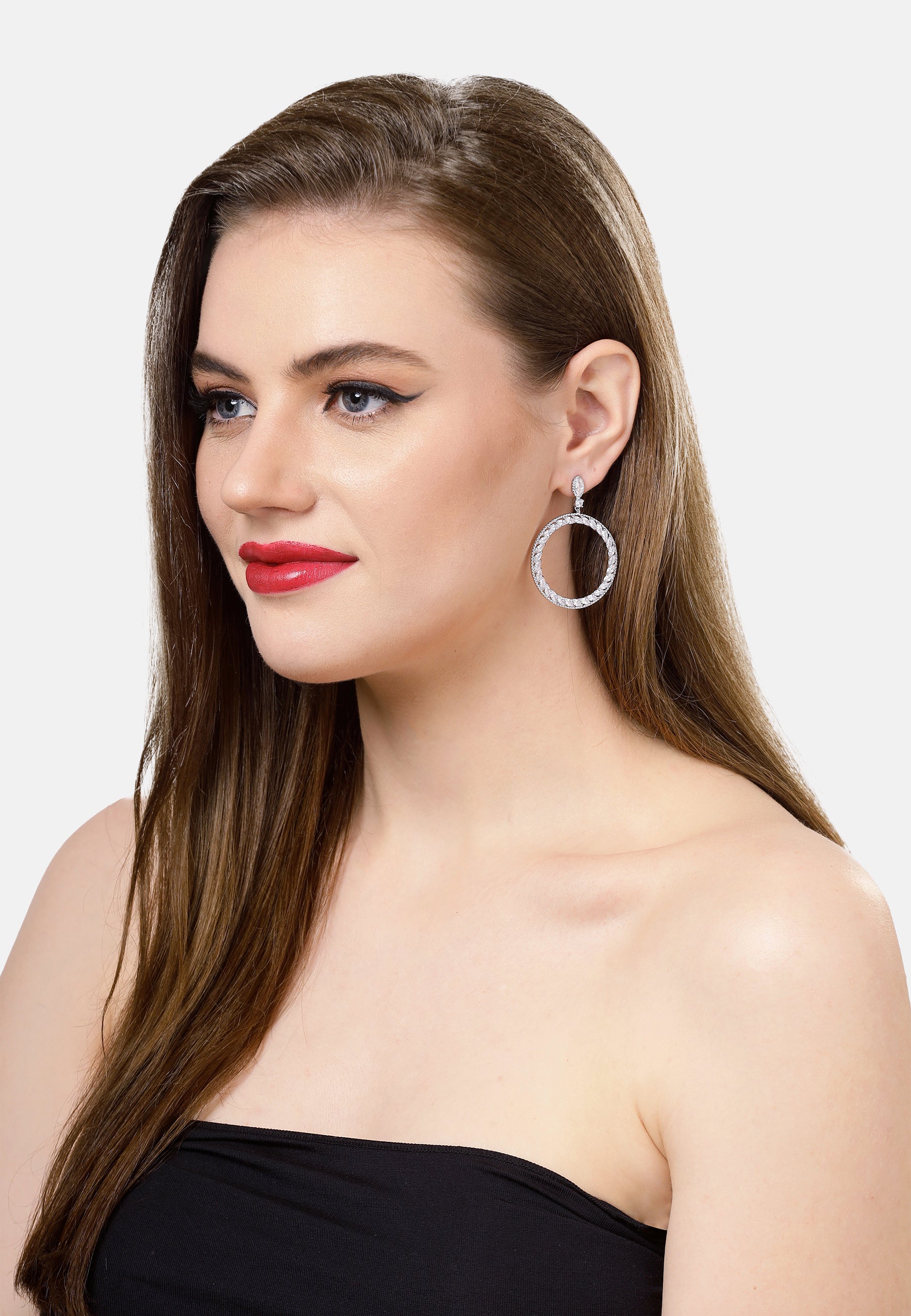 Dazzling Hoop Drop Earrings