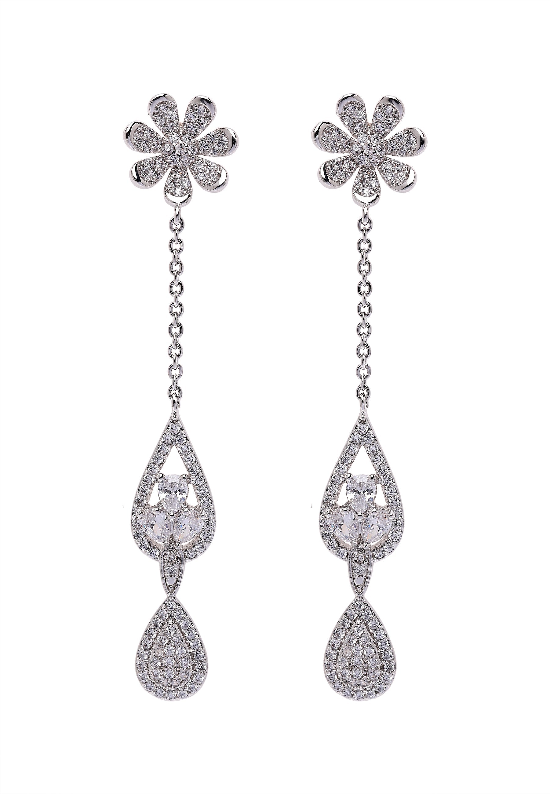 Classy Floral Drop Earrings