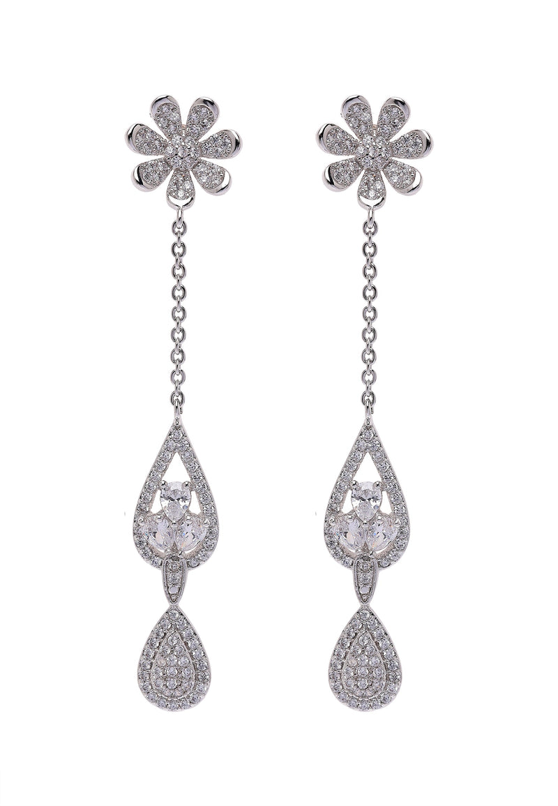 Classy Floral Drop Earrings