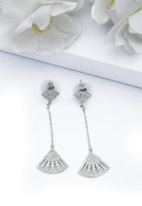 Boucles d'oreilles longues argentées style bord de mer