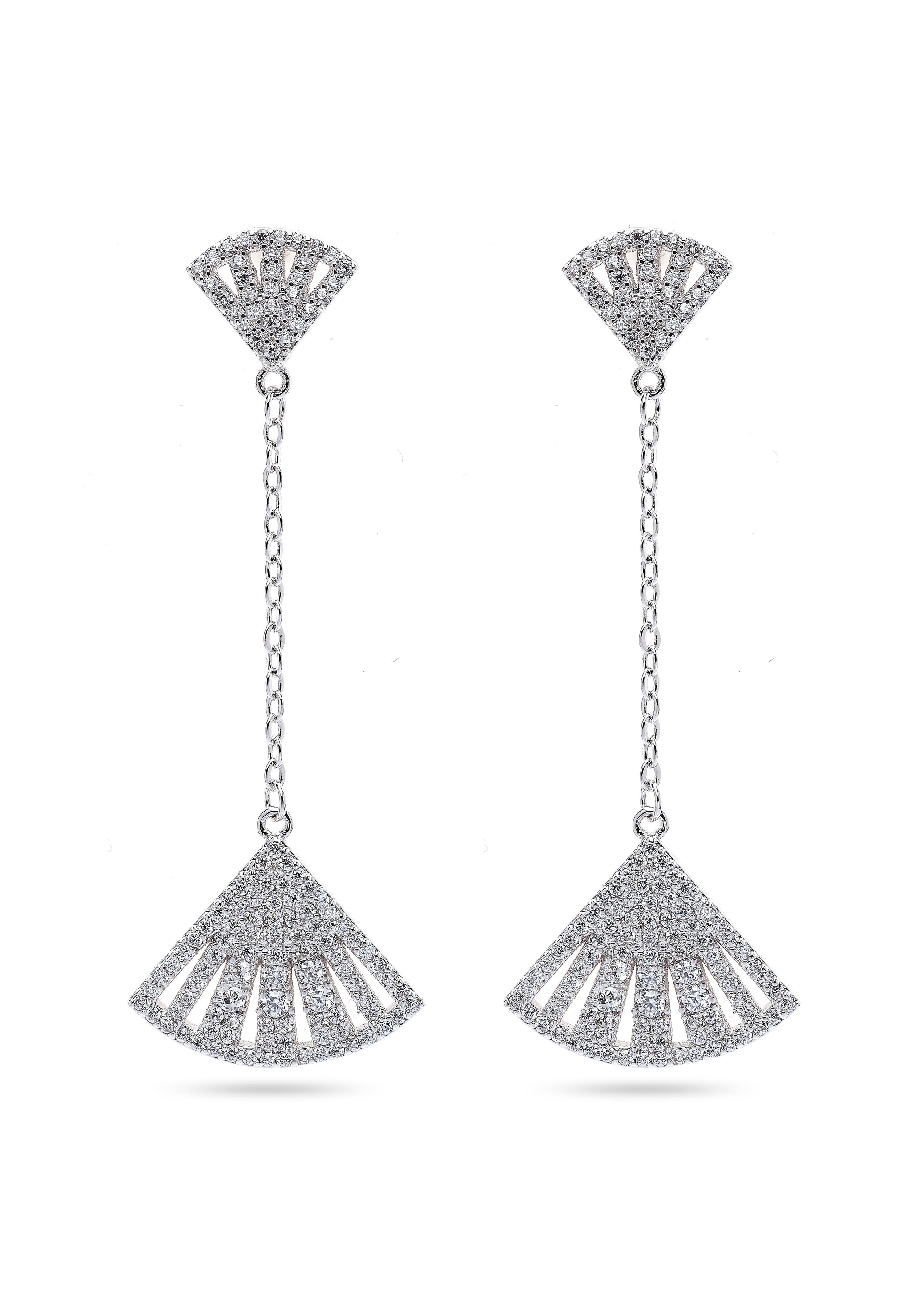 Boucles d'oreilles longues argentées style bord de mer