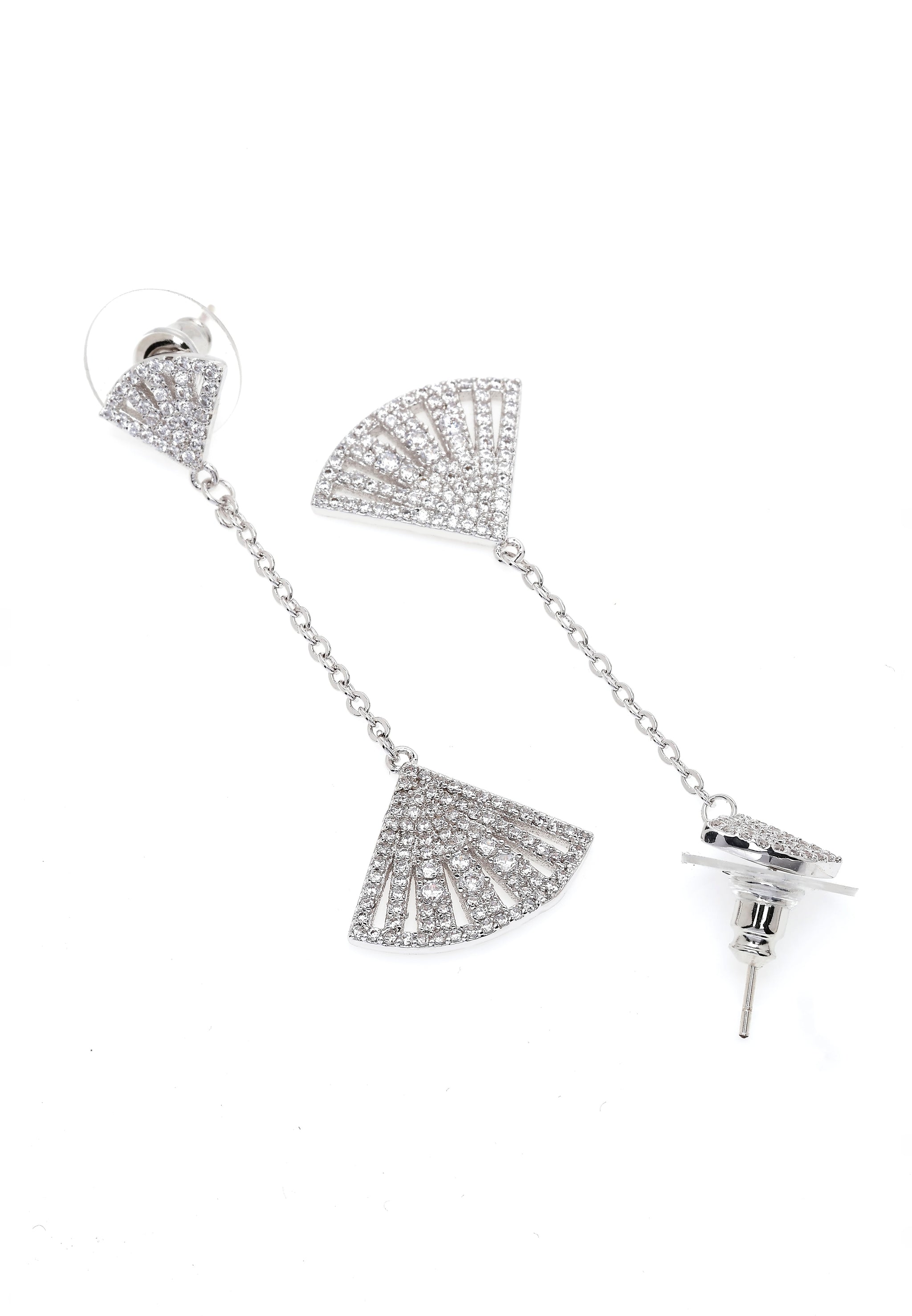 Boucles d'oreilles longues argentées style bord de mer