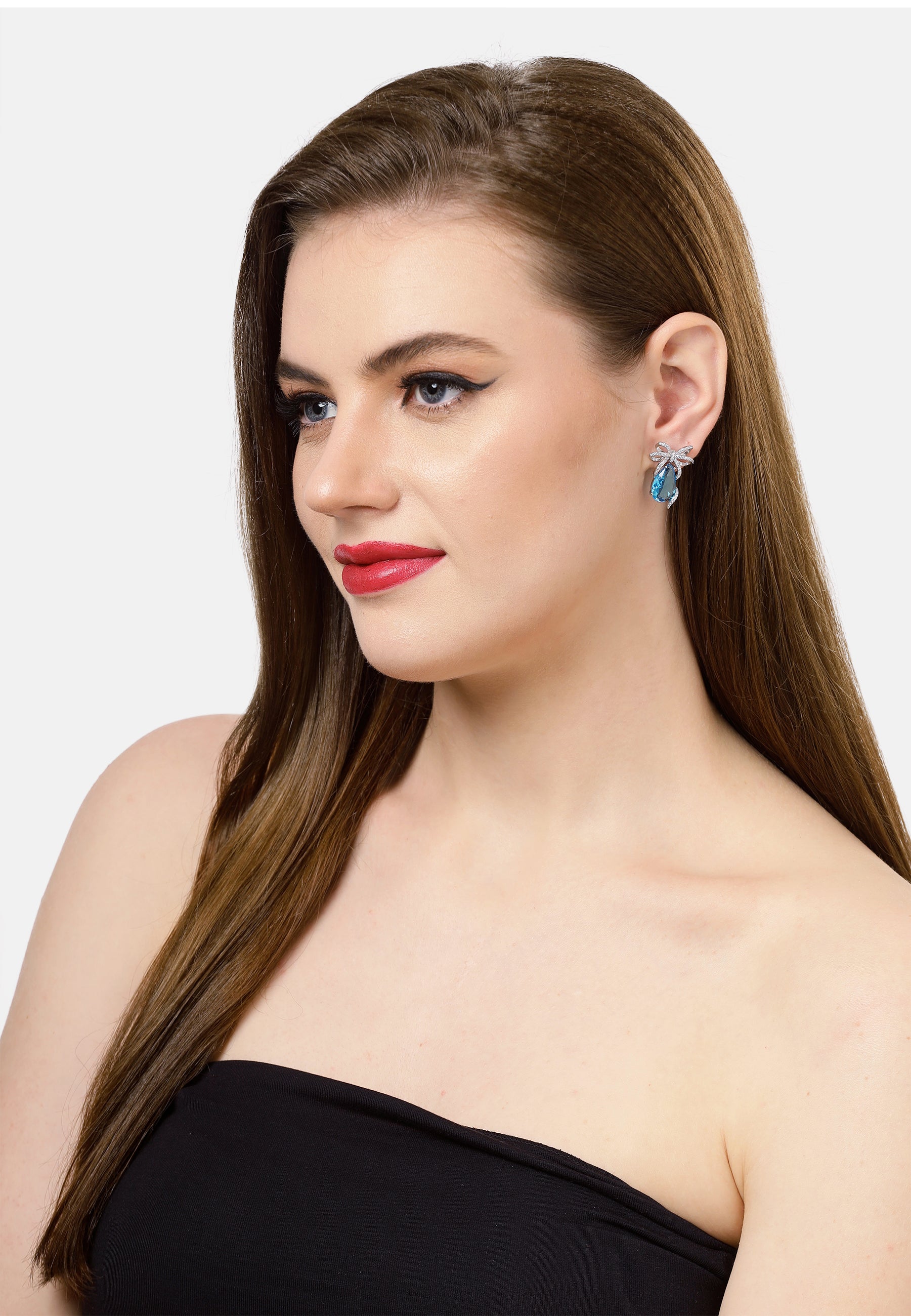 Charming Light Blue Drop Earrings