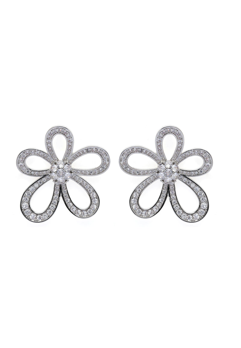 Boucles d'oreilles florales creuses