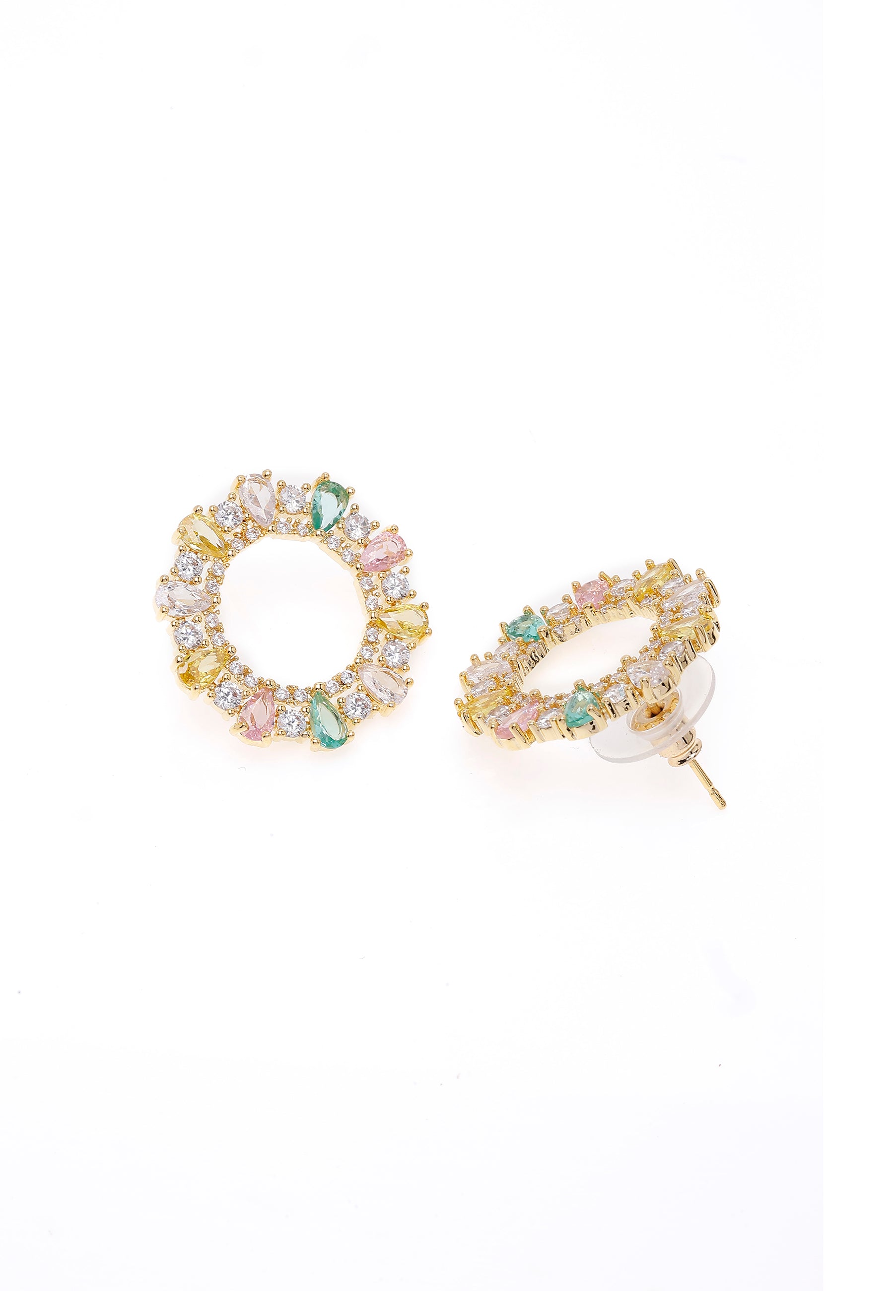 Boucles d'oreilles créoles multicolores