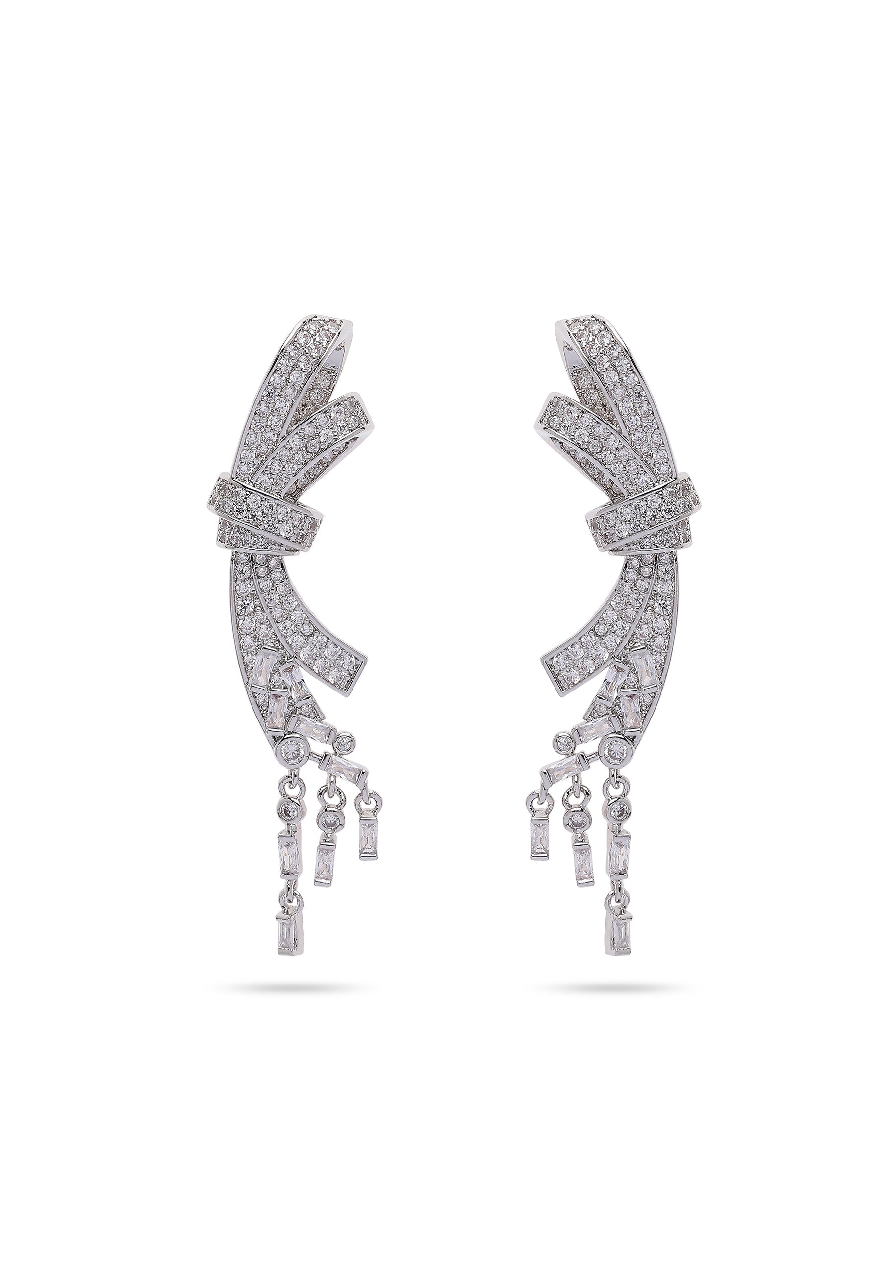 Dramatic Bow-shaped Drop Earrings