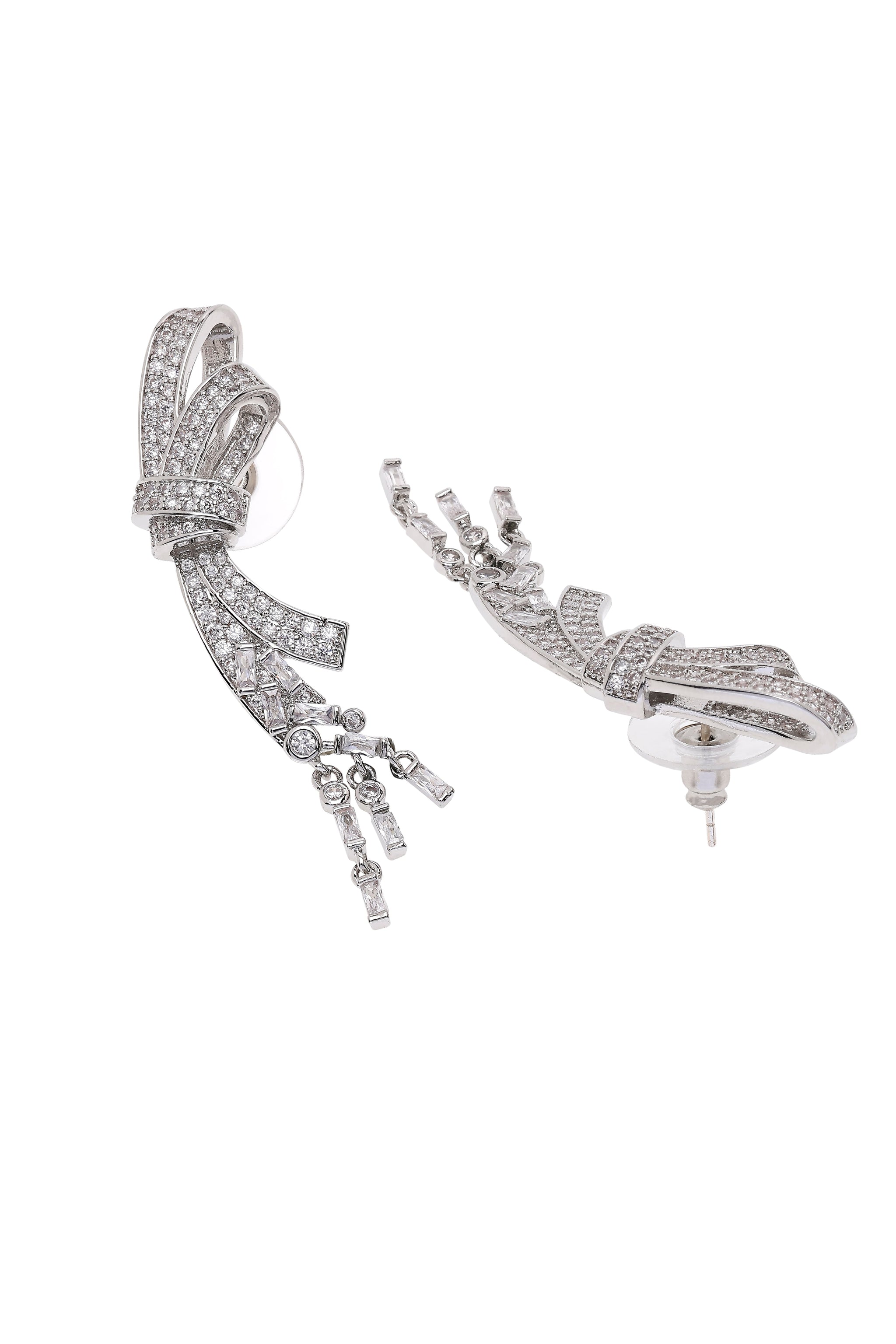 Dramatic Bow-shaped Drop Earrings