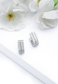 Créoles rectangulaires scintillantes