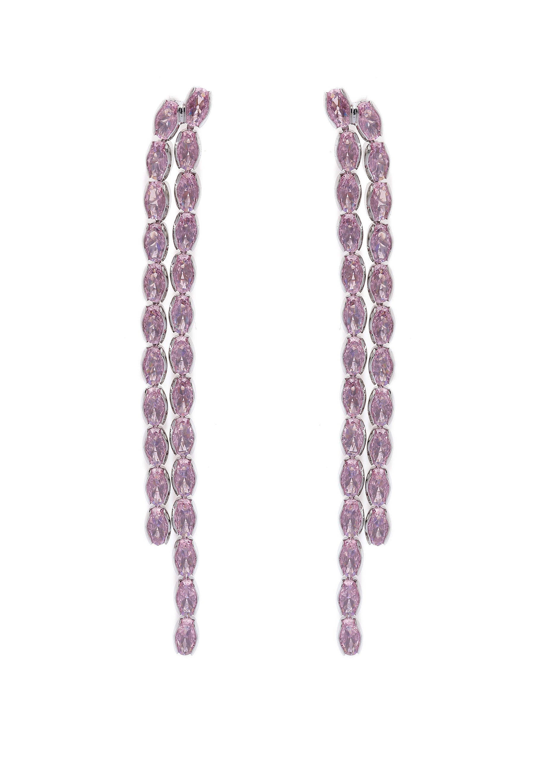 Light Pink Double Long Earrings