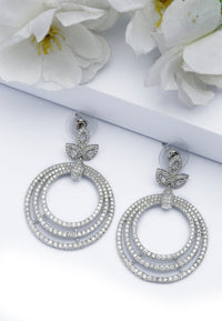 Gleaming Cluster Drop Earrings
