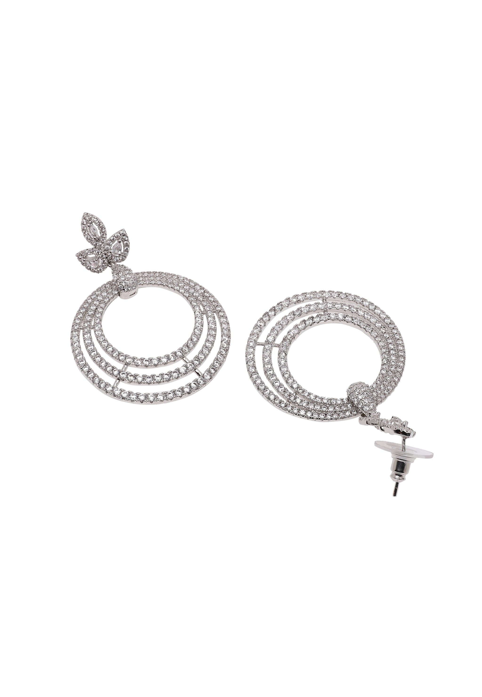 Gleaming Cluster Drop Earrings