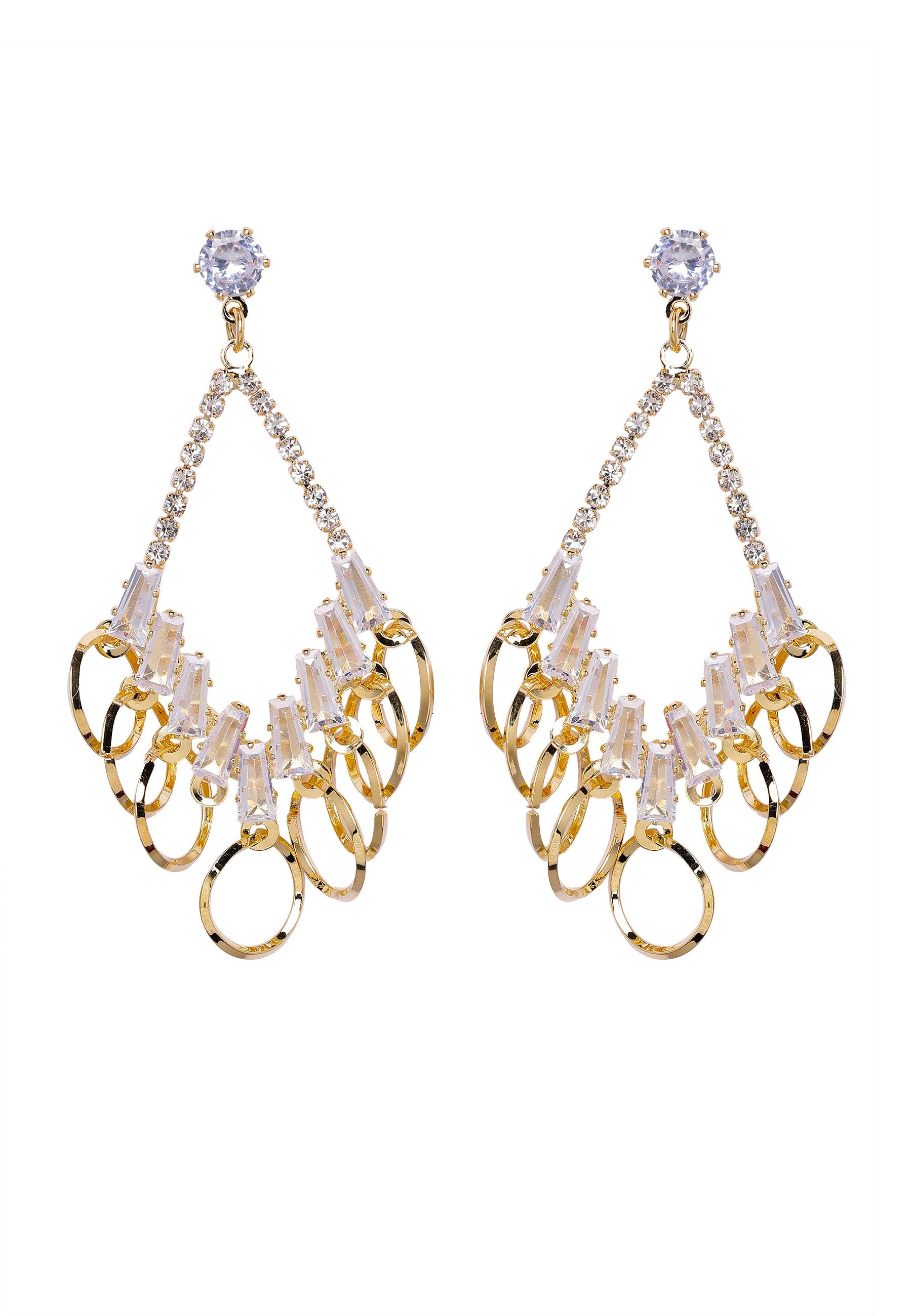 Shimmering Circles Chandelier Earrings