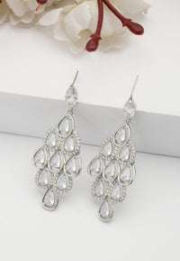 Boucles d'oreilles pendantes chandelier scintillantes
