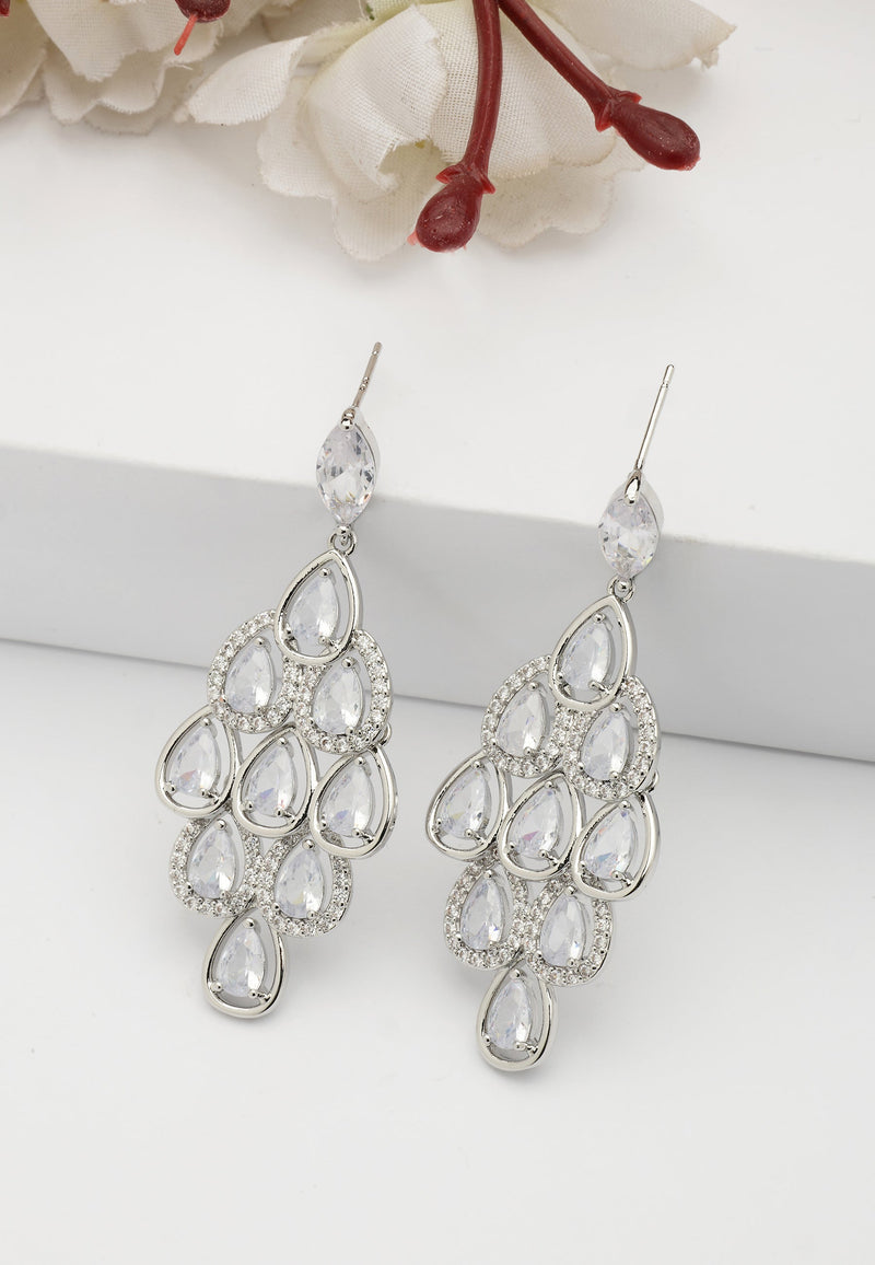 Boucles d'oreilles pendantes chandelier scintillantes
