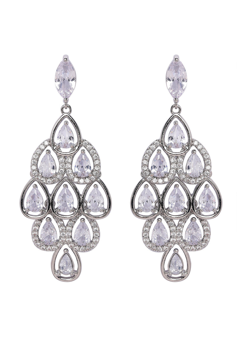 Boucles d'oreilles pendantes chandelier scintillantes