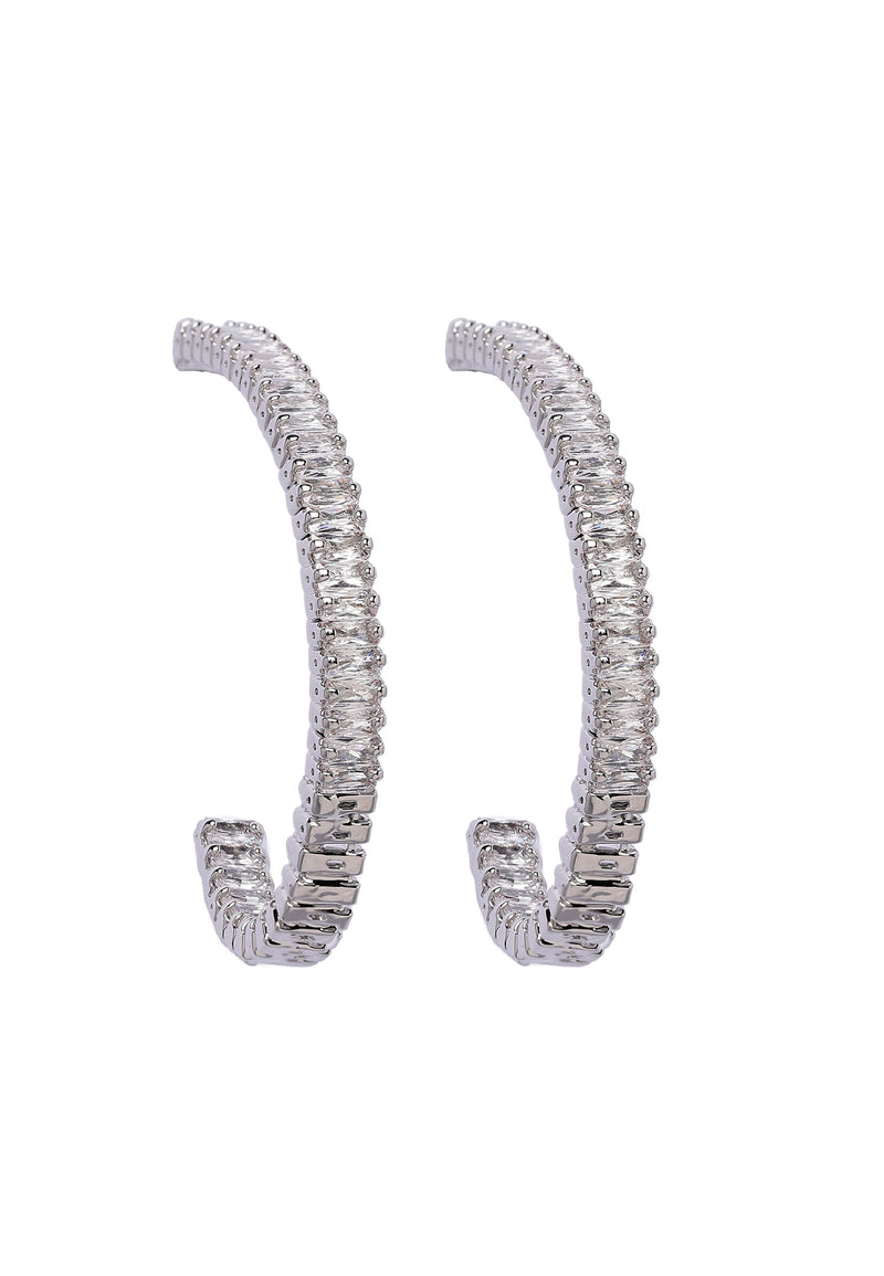 C-shaped Hoop Earrings